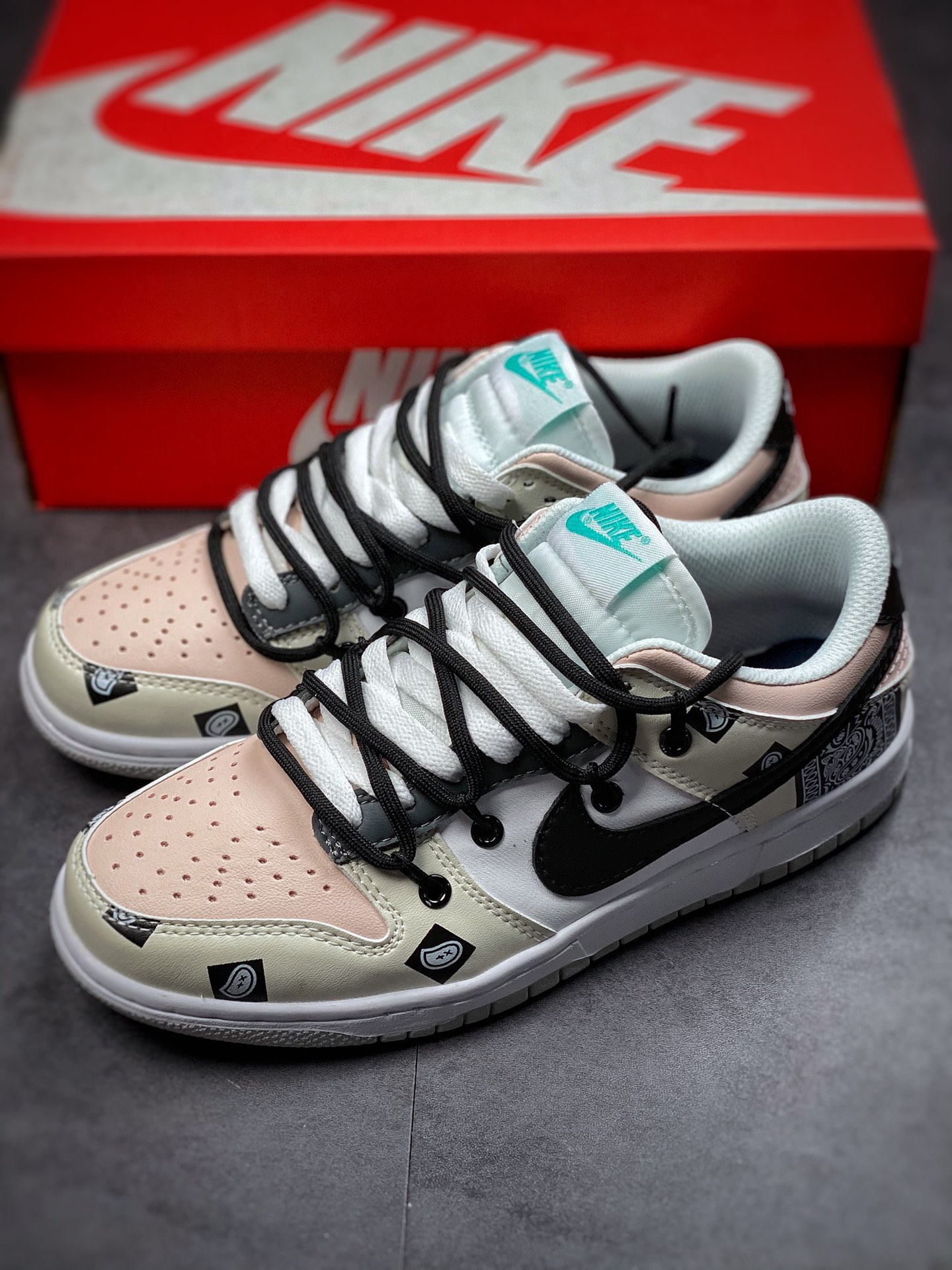 170  Nike Dunk Low “Retro”解构鞋带 Vibe风做旧 皮革 高街DD1503-009