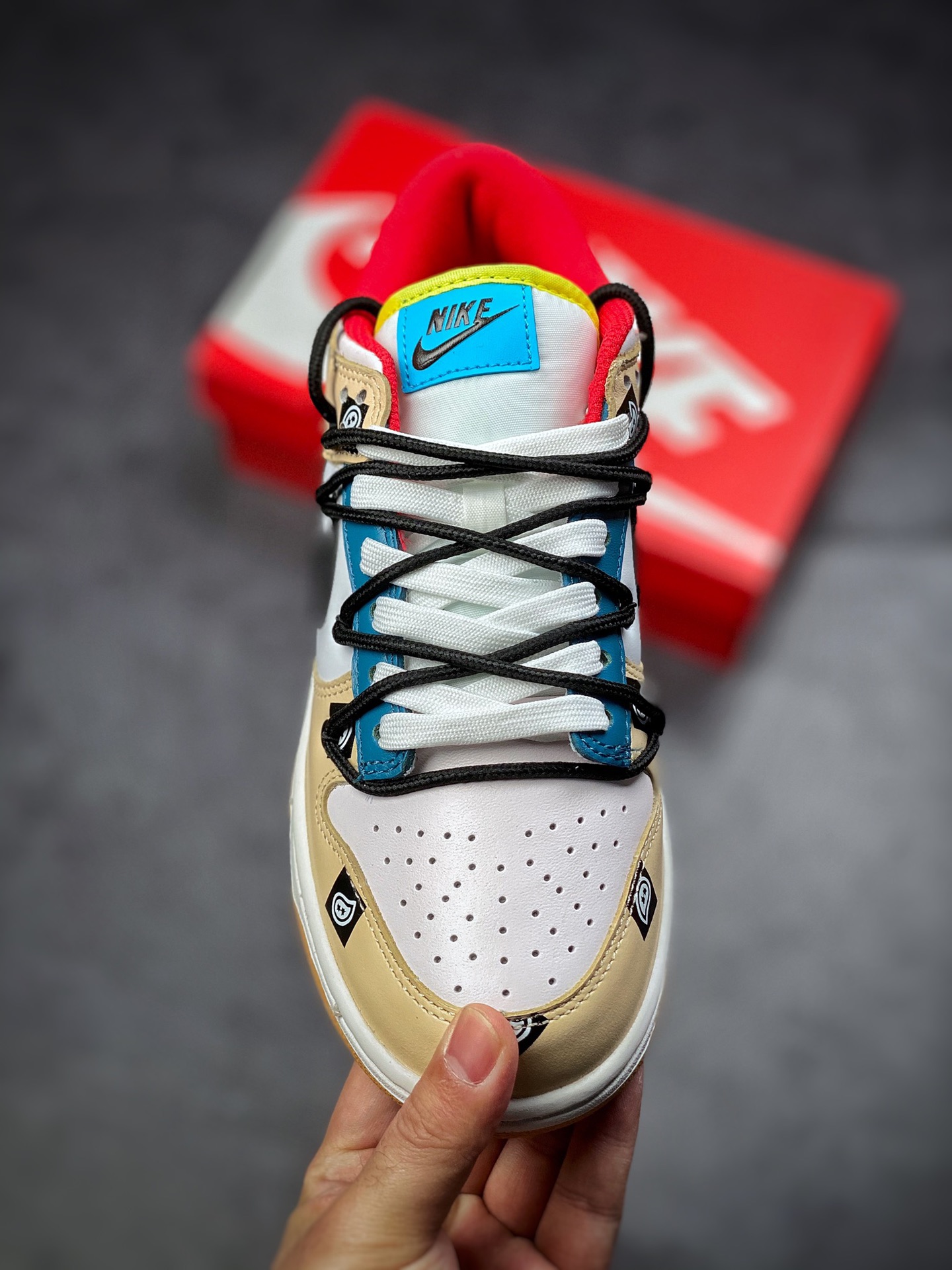 360  独家实拍纯原版本Nike Dunk Low Retro低帮腰果花板鞋 DH0952-100