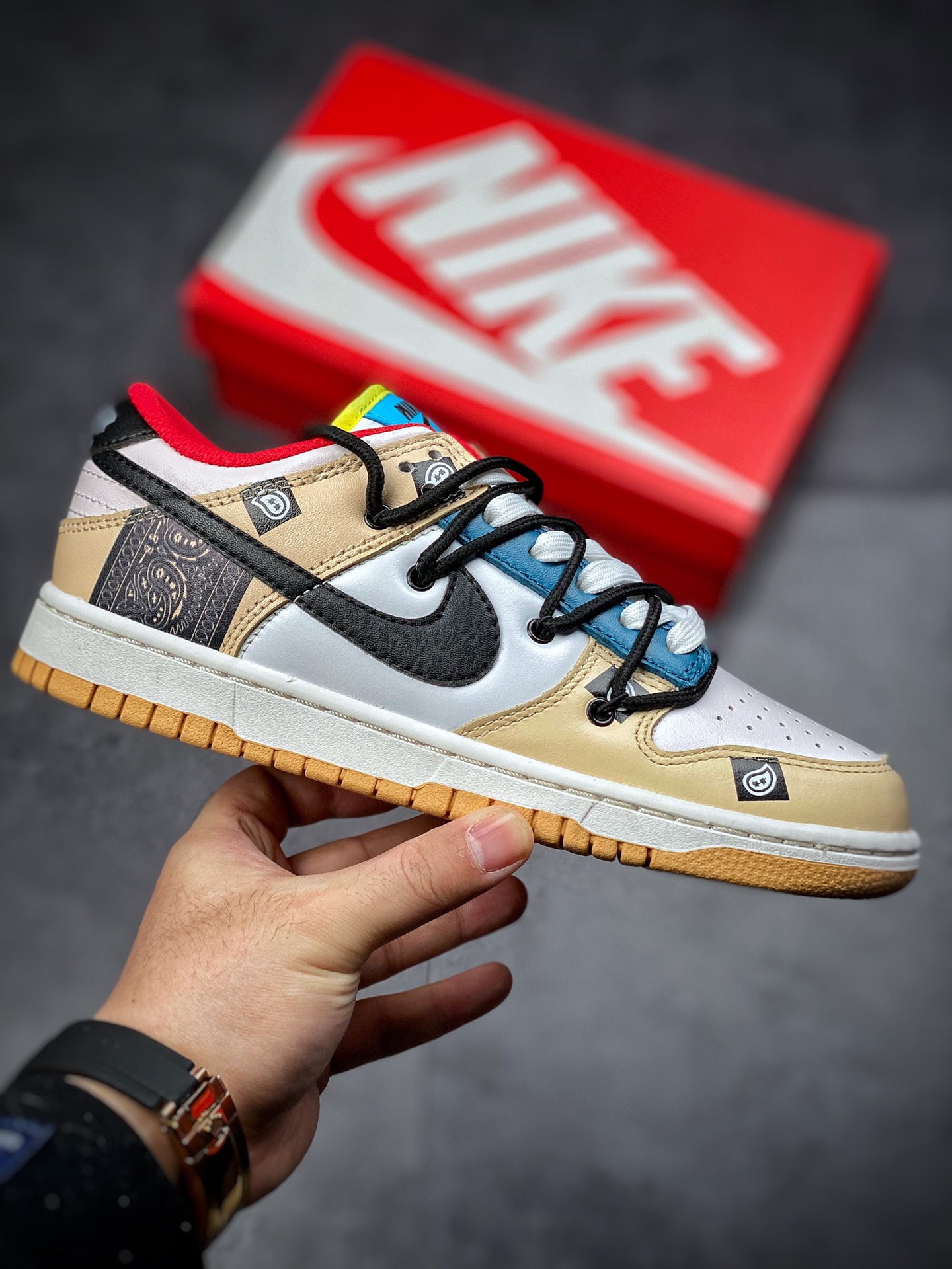 360  独家实拍纯原版本Nike Dunk Low Retro低帮腰果花板鞋 DH0952-100