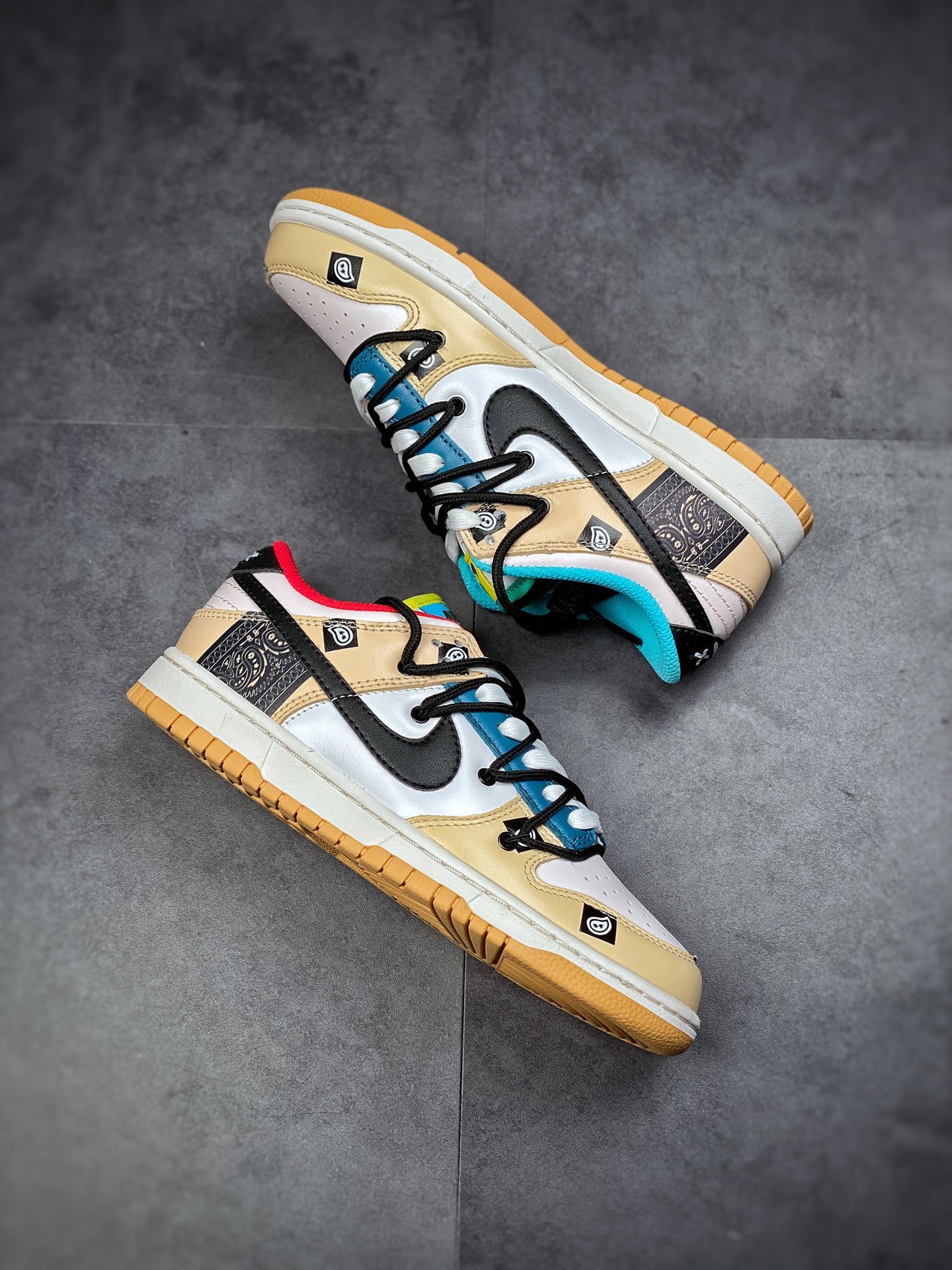 360  独家实拍纯原版本Nike Dunk Low Retro低帮腰果花板鞋 DH0952-100