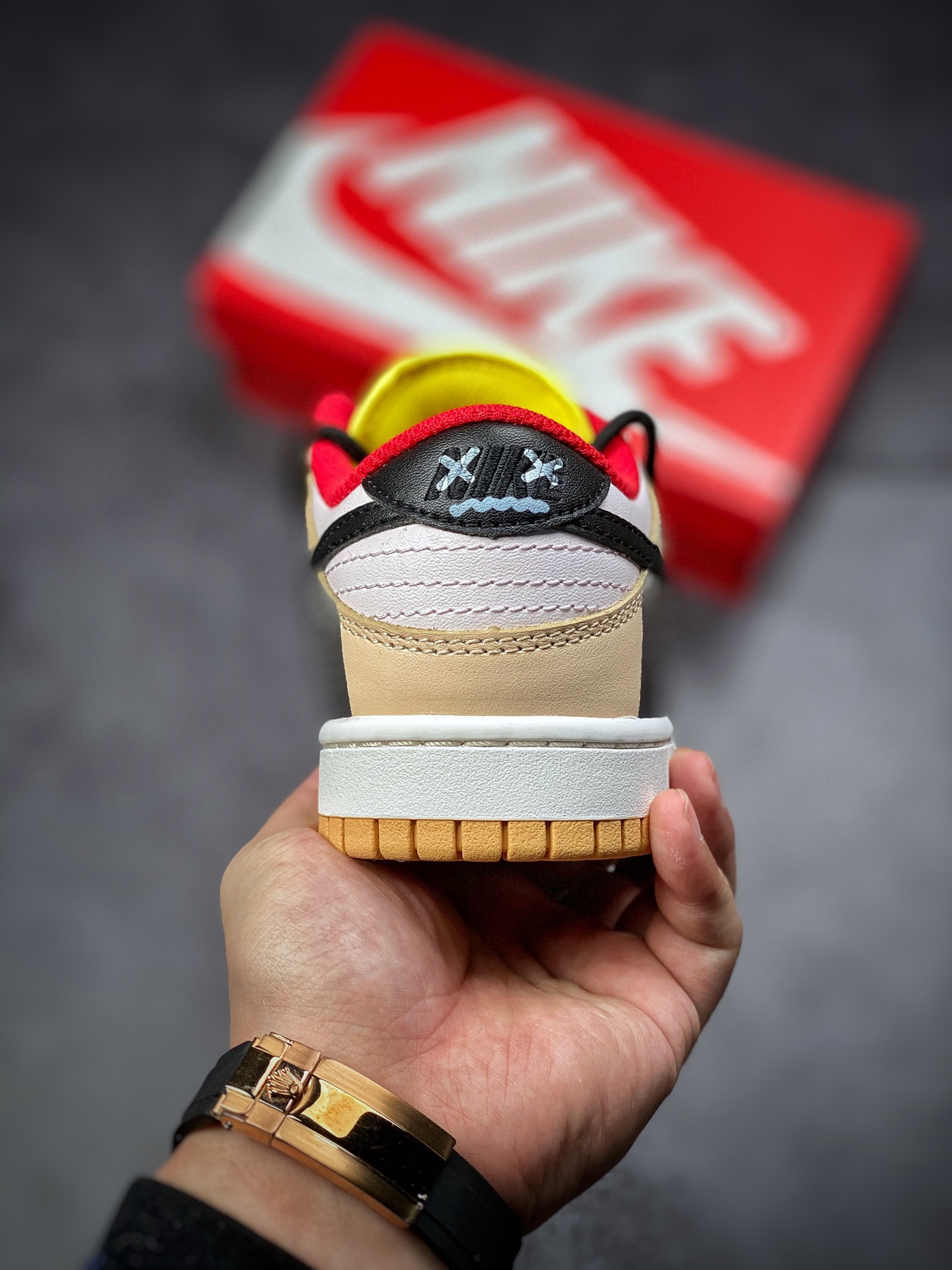 360  独家实拍纯原版本Nike Dunk Low Retro低帮腰果花板鞋 DH0952-100