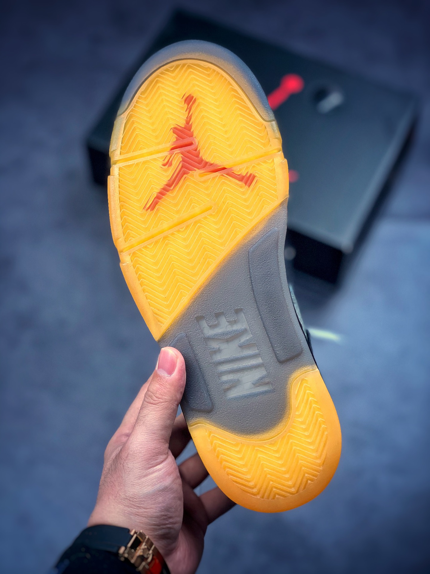 400 #纯原 Air Jordan 5 x off white 黑蝉翼 灰黄 3M反光鞋舌 CT8480-001
