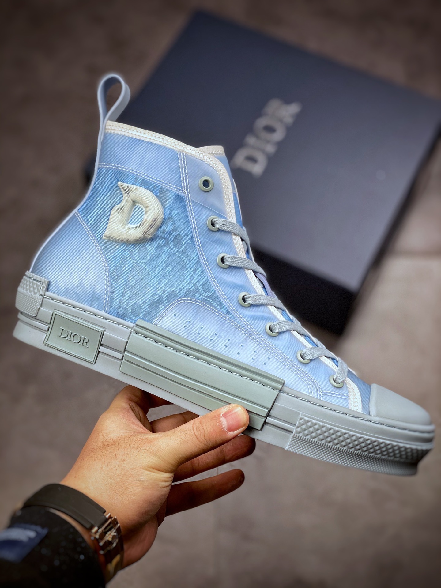 450 Dior B23 Oblique High Top Sneakers 芯片代购版迪奥高帮