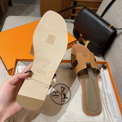 Hermes Shoes Slippers Sewing Summer Collection