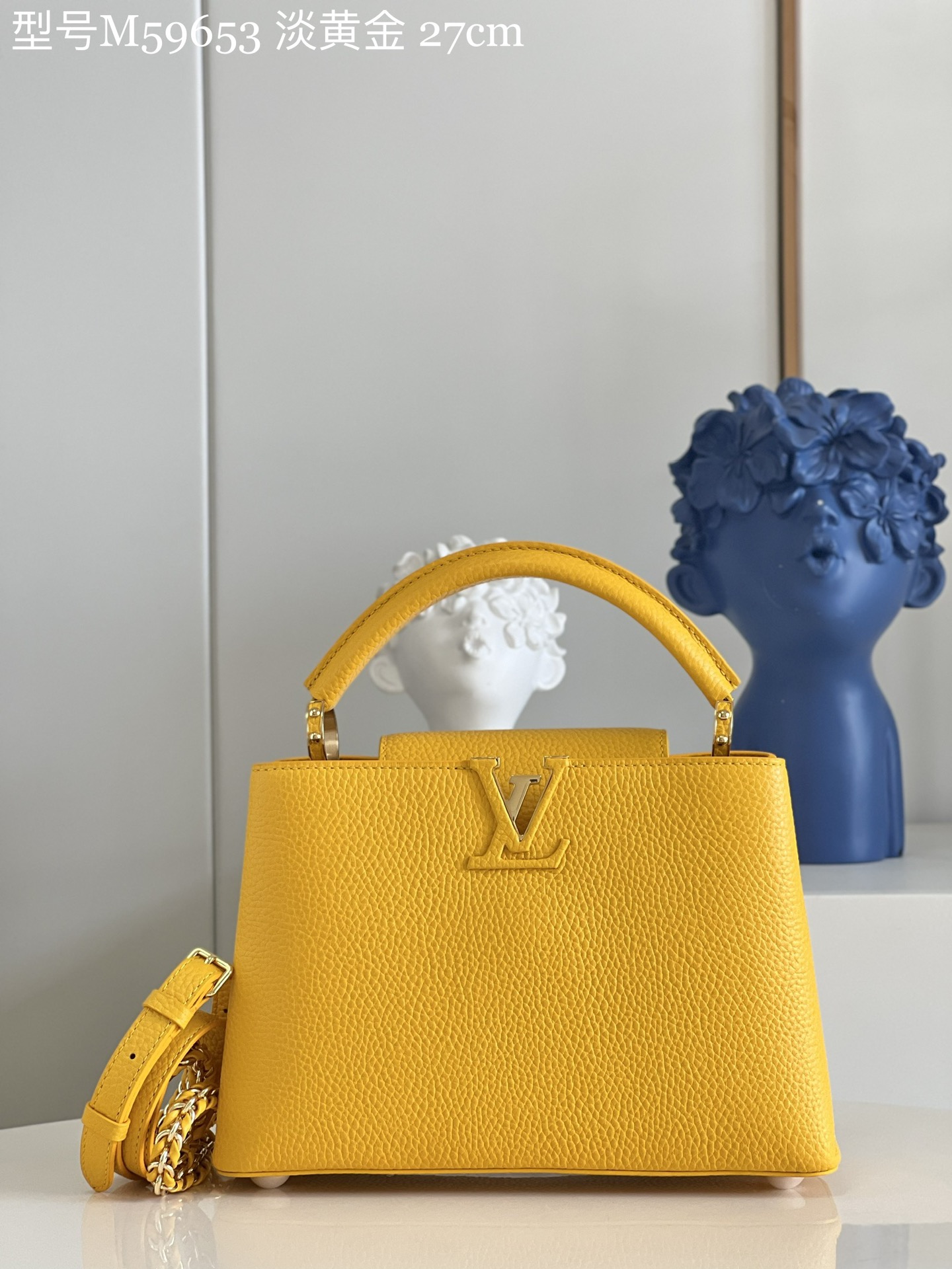 Louis Vuitton LV Capucines Bags Handbags Gold Yellow Calfskin Cowhide M59653