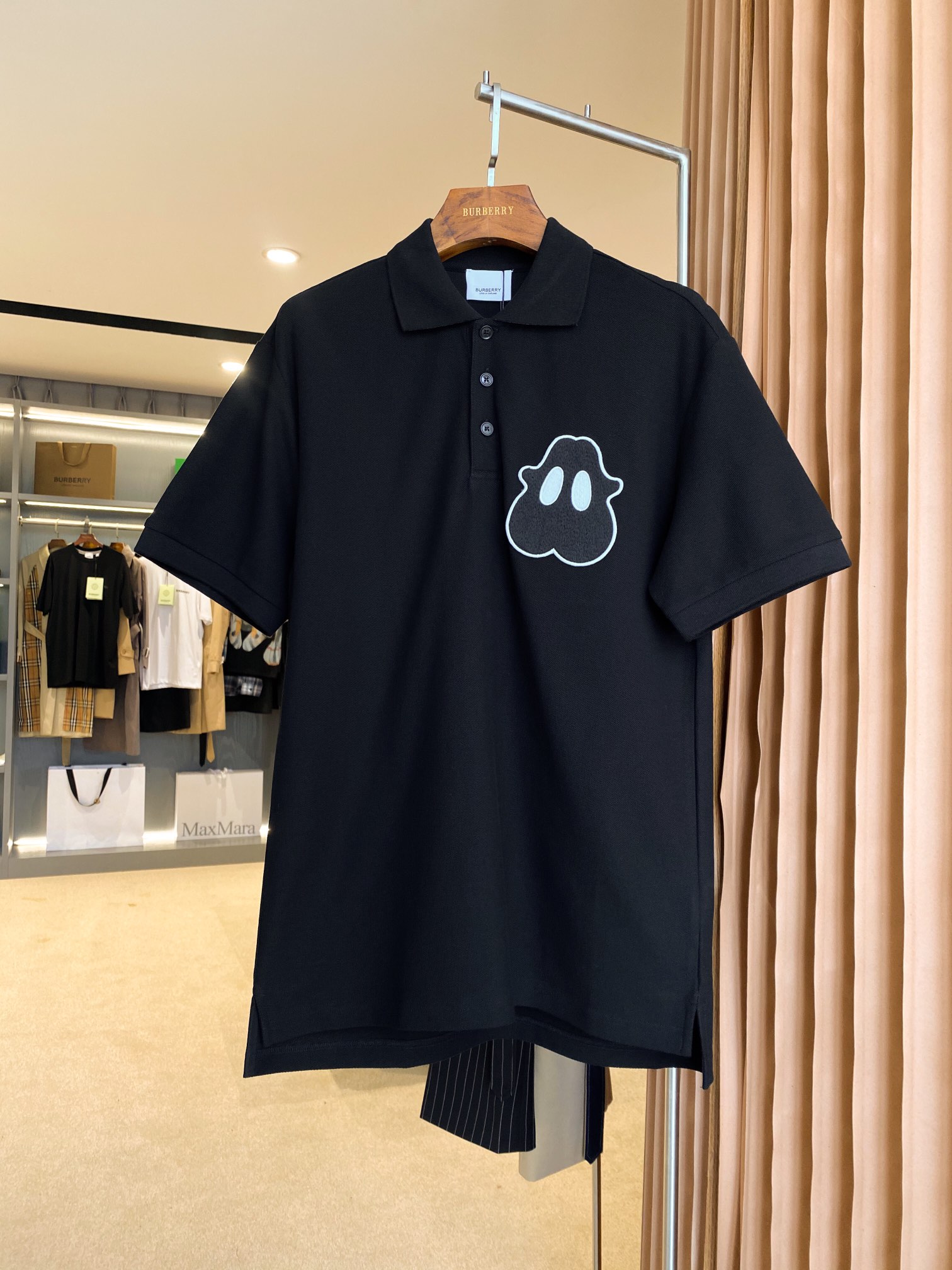 🅱️Polo suelto de algodón piqué con estampado de monstruos [El mejor producto de BUR, el mejor tesoro de la tienda] [St…