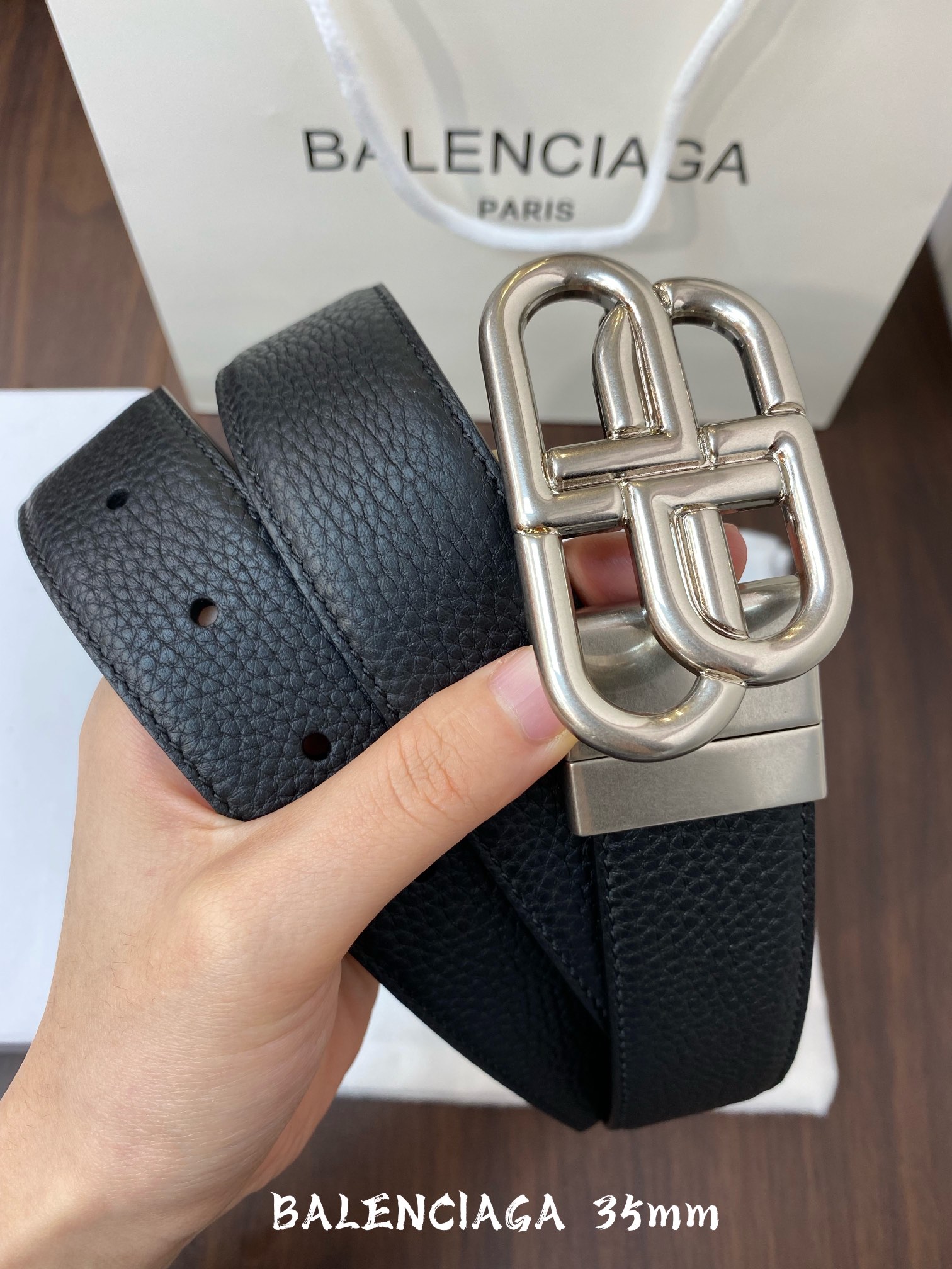 2022 Parisian Belt: Real-Class Double-Headed Calves with Retrocords, 3.5 cm Width - 图片 5