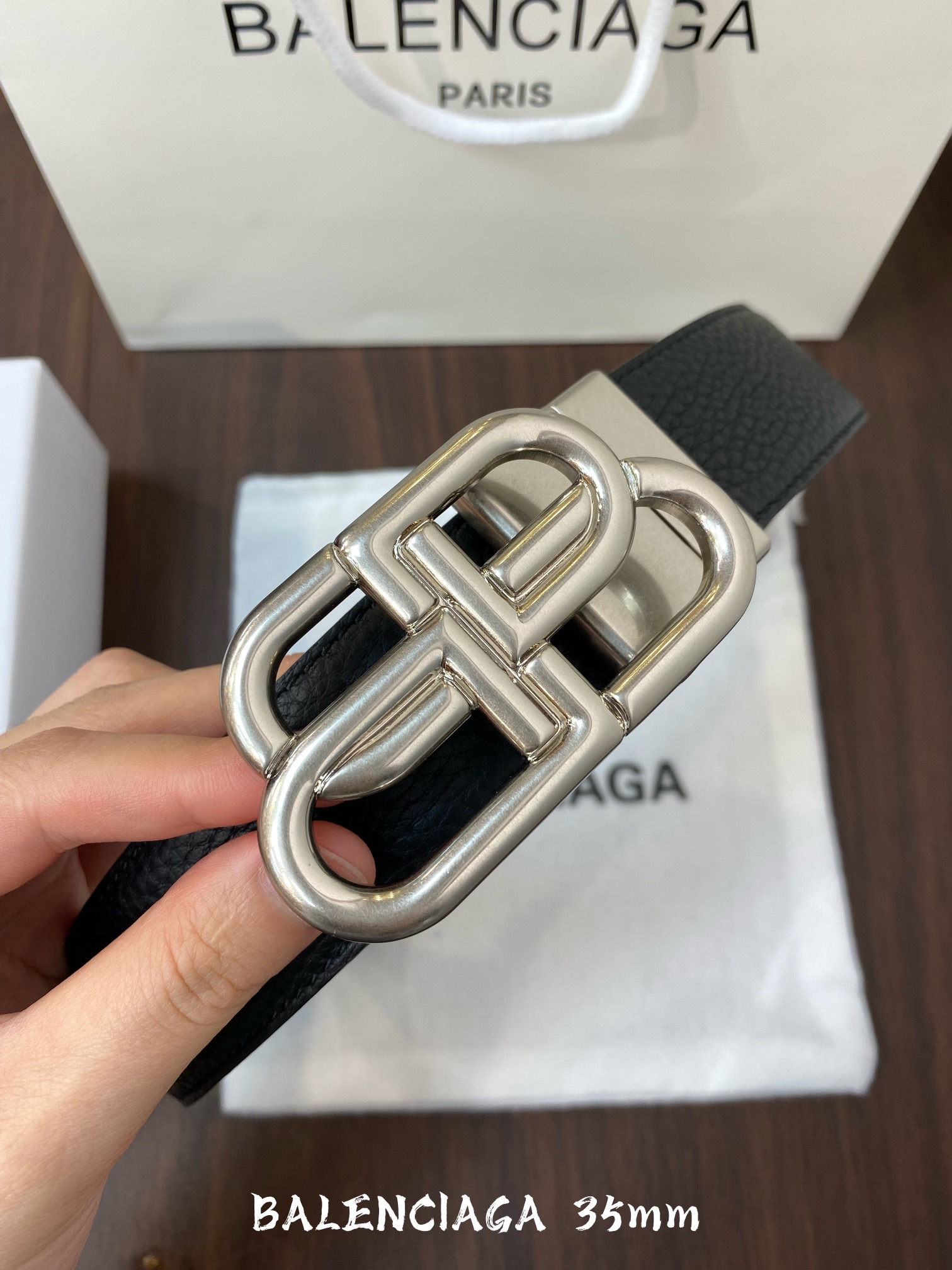 2022 Parisian Belt: Real-Class Double-Headed Calves with Retrocords, 3.5 cm Width - 图片 2