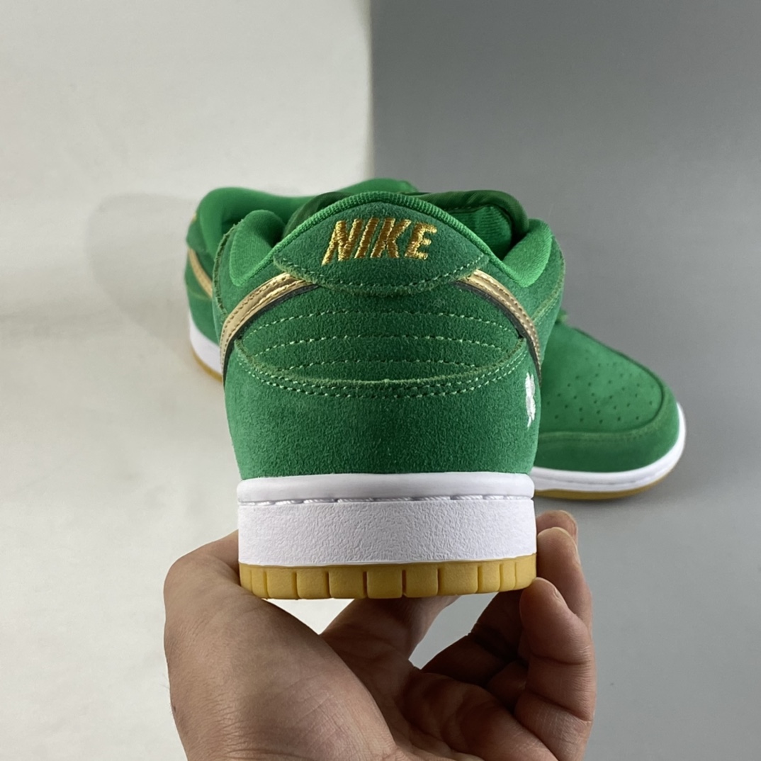 P380  Nk SB Dunk Low 四叶草绿金联名扣篮系列复古低帮板鞋 BQ6817-303
