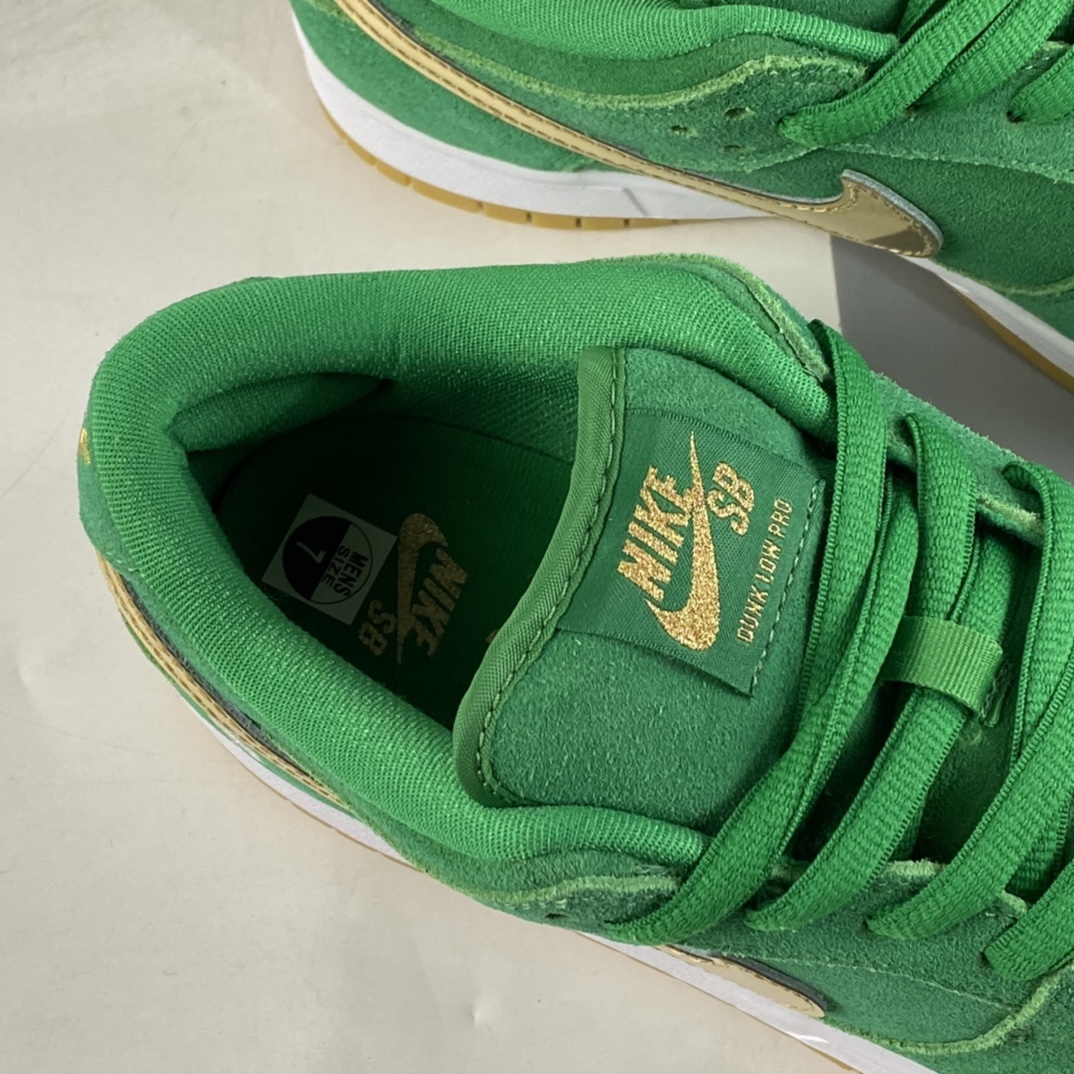 P380  Nk SB Dunk Low 四叶草绿金联名扣篮系列复古低帮板鞋 BQ6817-303