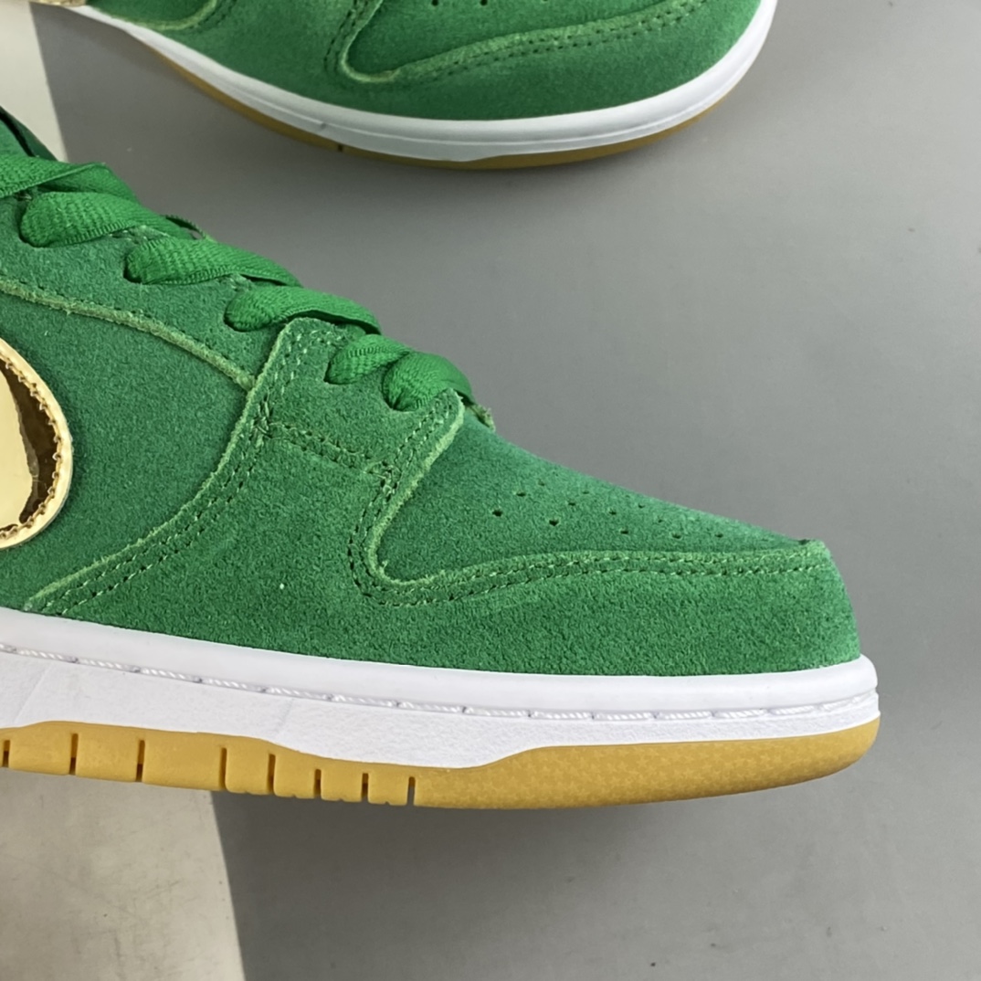 P380  Nk SB Dunk Low 四叶草绿金联名扣篮系列复古低帮板鞋 BQ6817-303