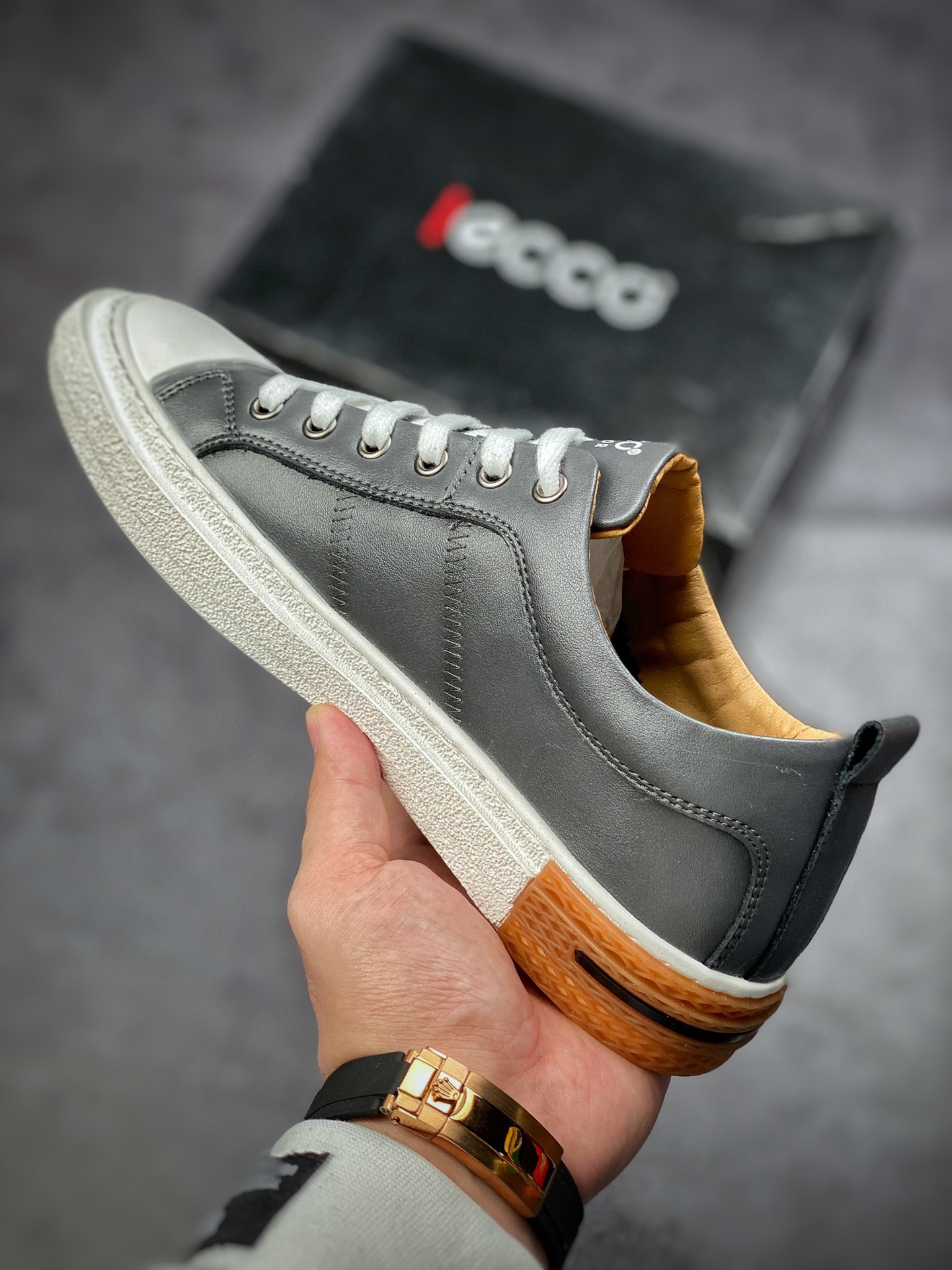 240 ECCO 爱步黄景瑜同款休闲小皮鞋