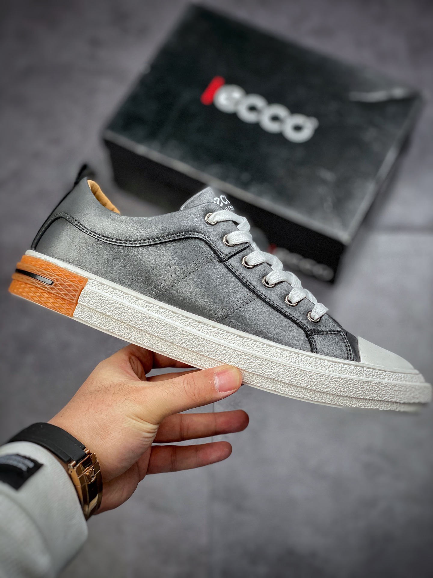 240 ECCO 爱步黄景瑜同款休闲小皮鞋
