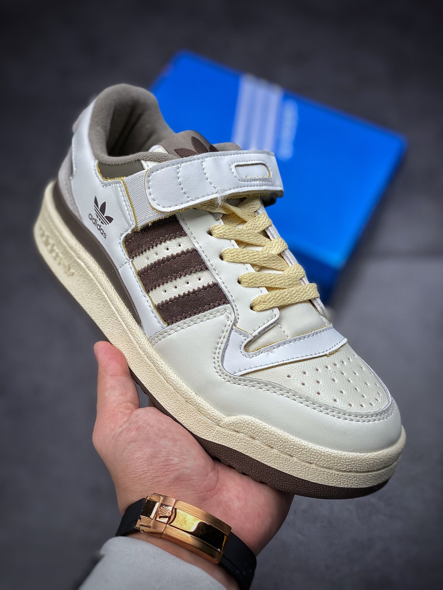 180  Adidas  Originals Forum Low 白棕色 摩卡 男女潮流头层皮休闲鞋GX4567