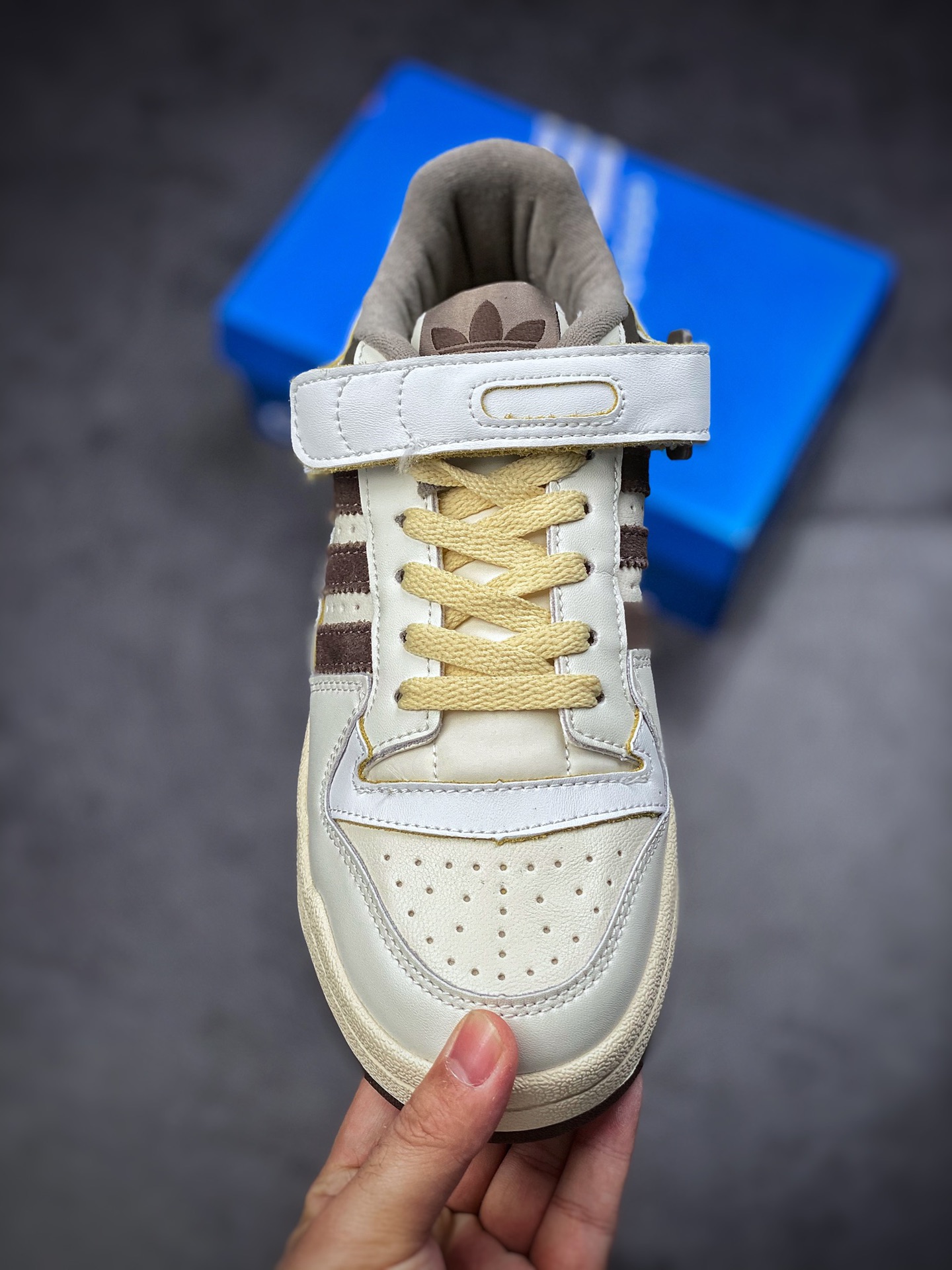 180  Adidas  Originals Forum Low 白棕色 摩卡 男女潮流头层皮休闲鞋GX4567