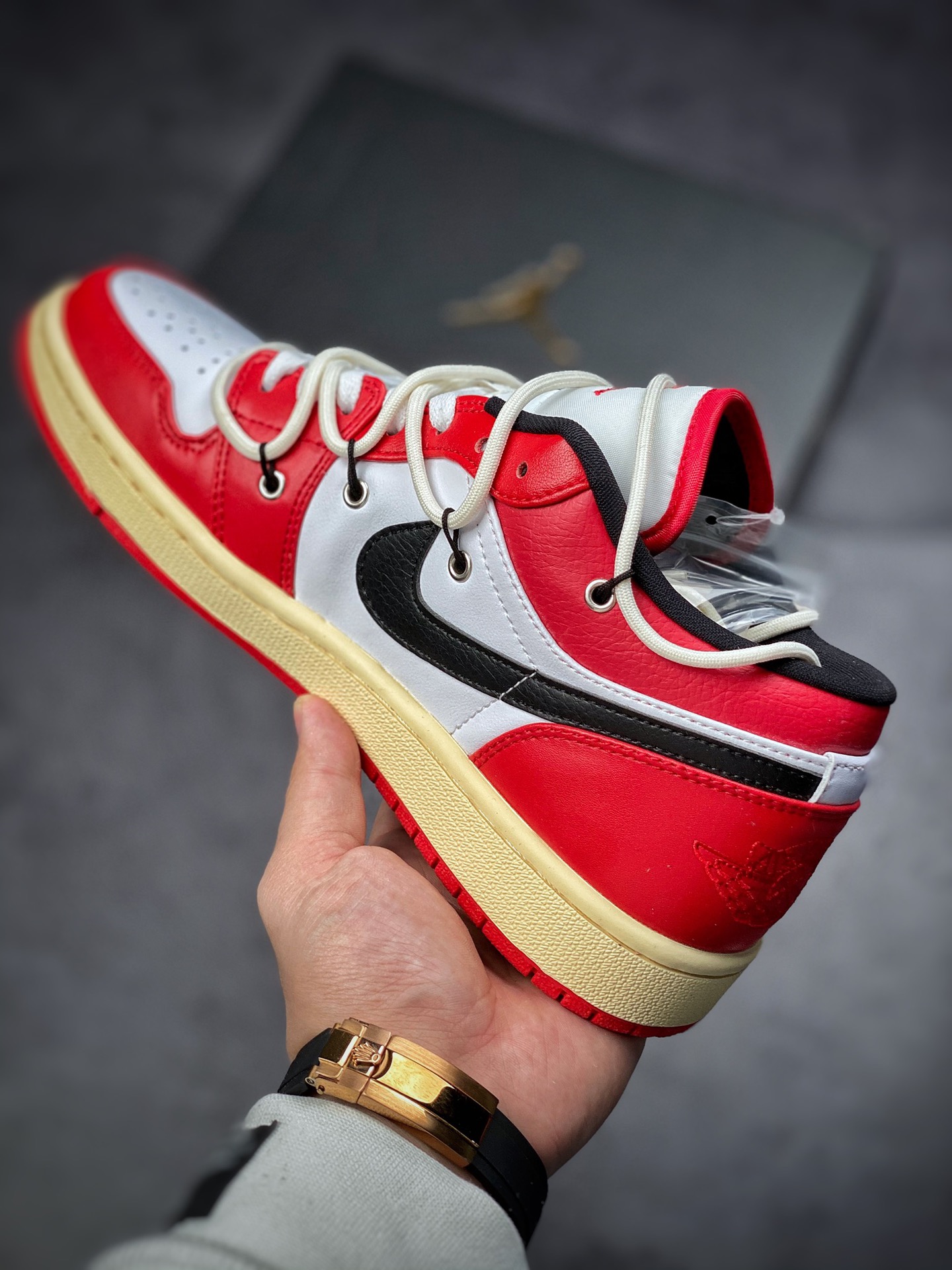 240  Air Jordan 1 Low 芝加哥解构鞋带 低帮复古文化休闲运动篮球鞋553558-118