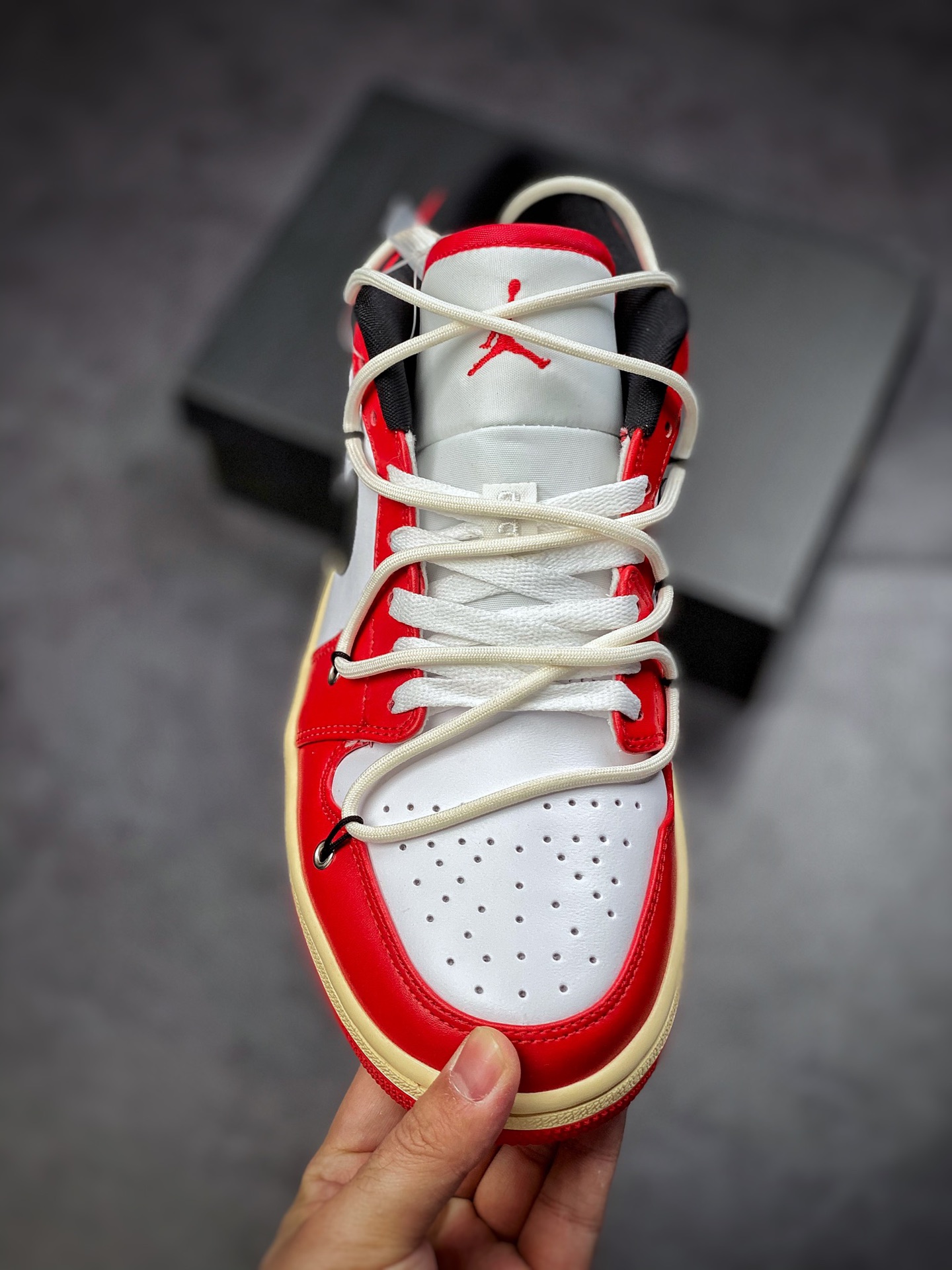 240  Air Jordan 1 Low 芝加哥解构鞋带 低帮复古文化休闲运动篮球鞋553558-118