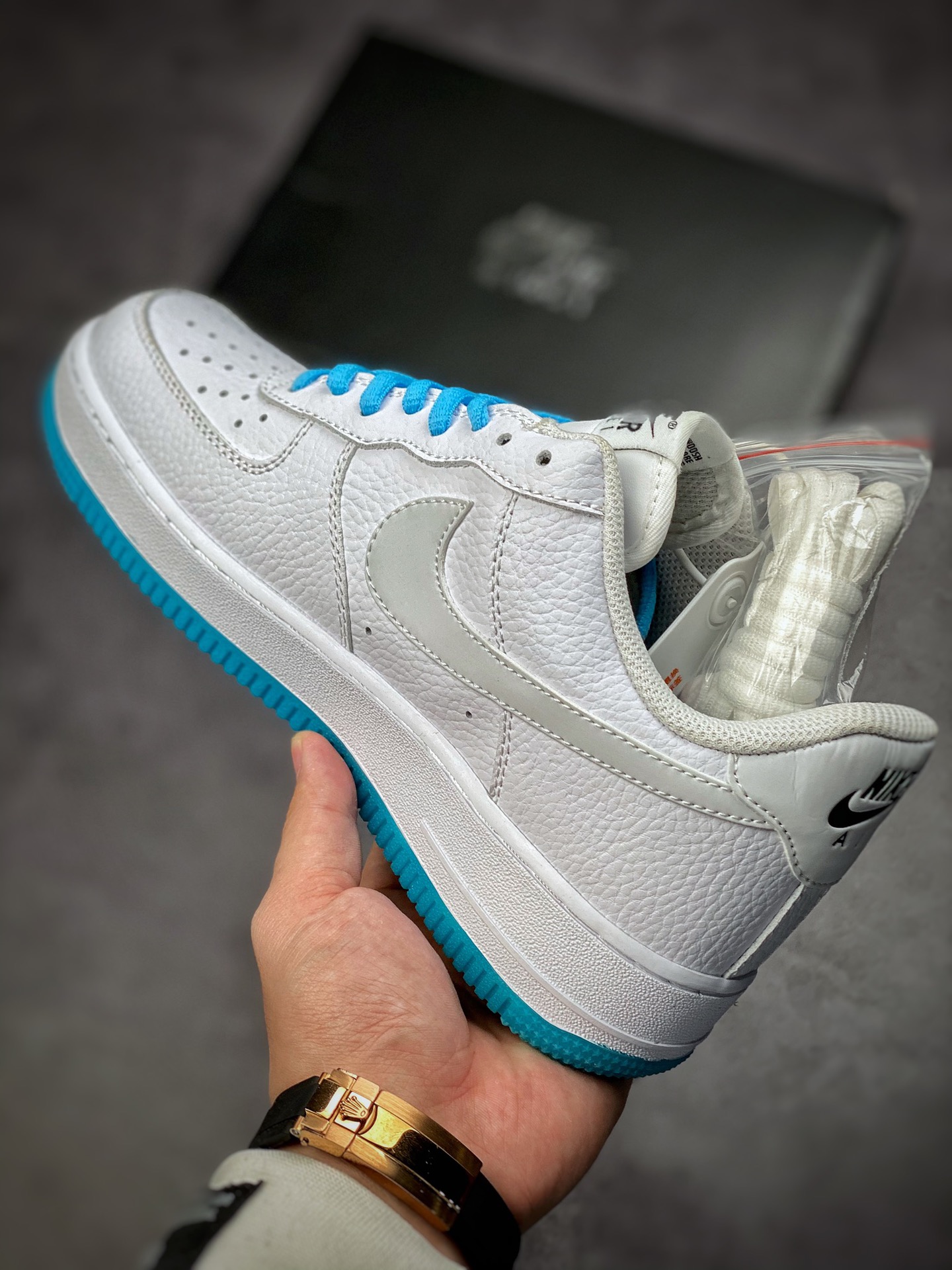 220  Nike Air Force 1 Low 07 白蓝水晶 原楦头原纸板 KH0806-168