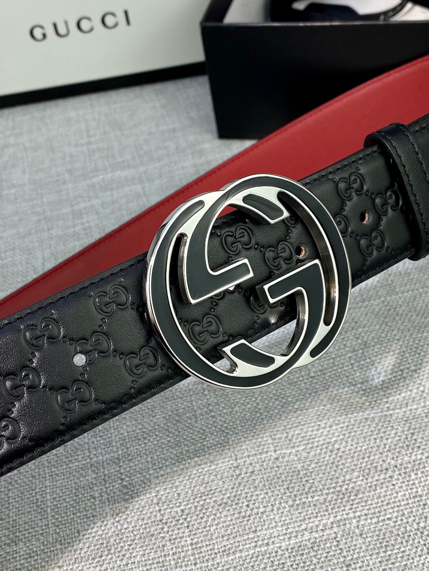 宽度4.0cmgucci互扣式双G带