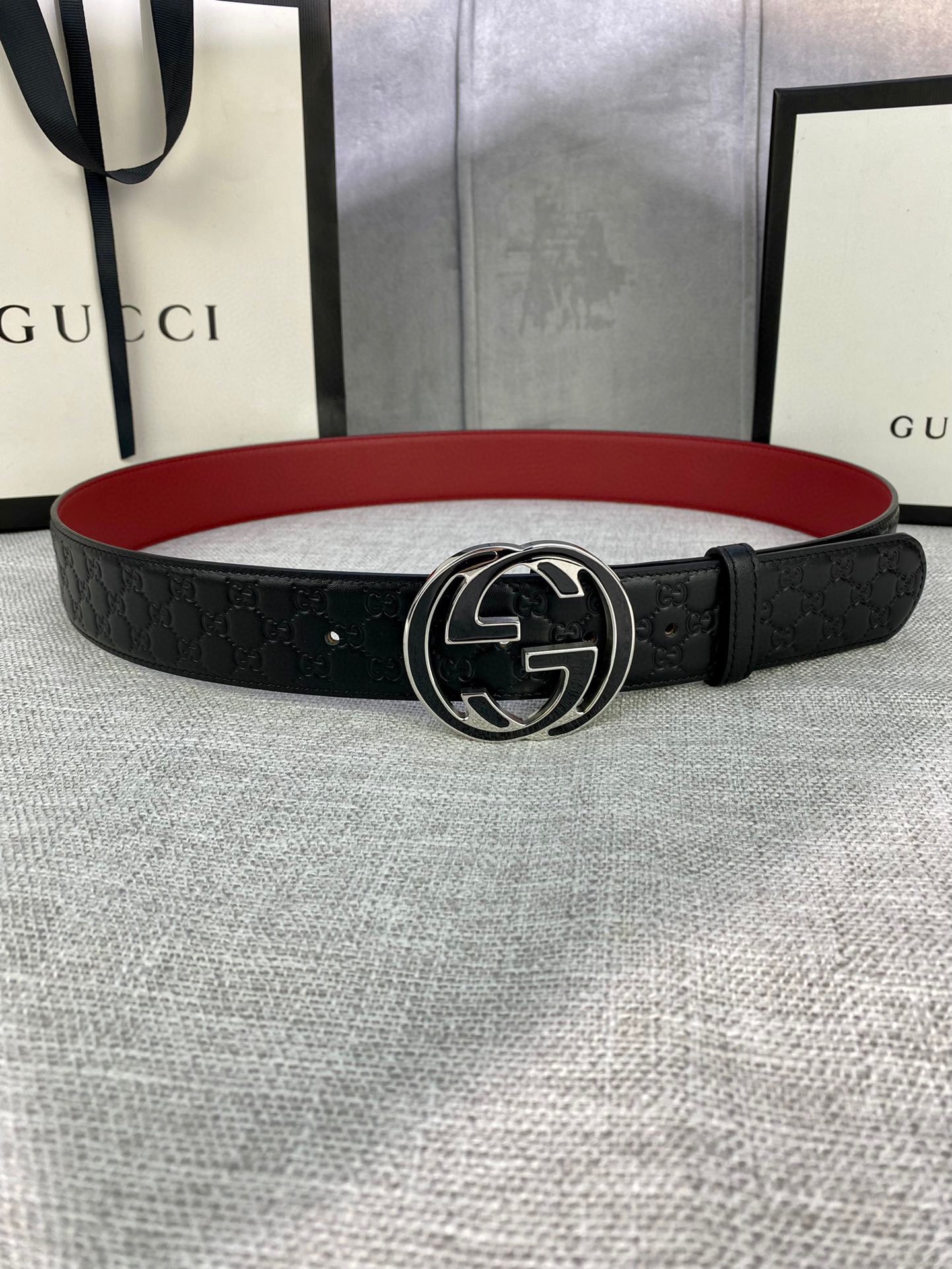 宽度4.0cmgucci互扣式双G带
