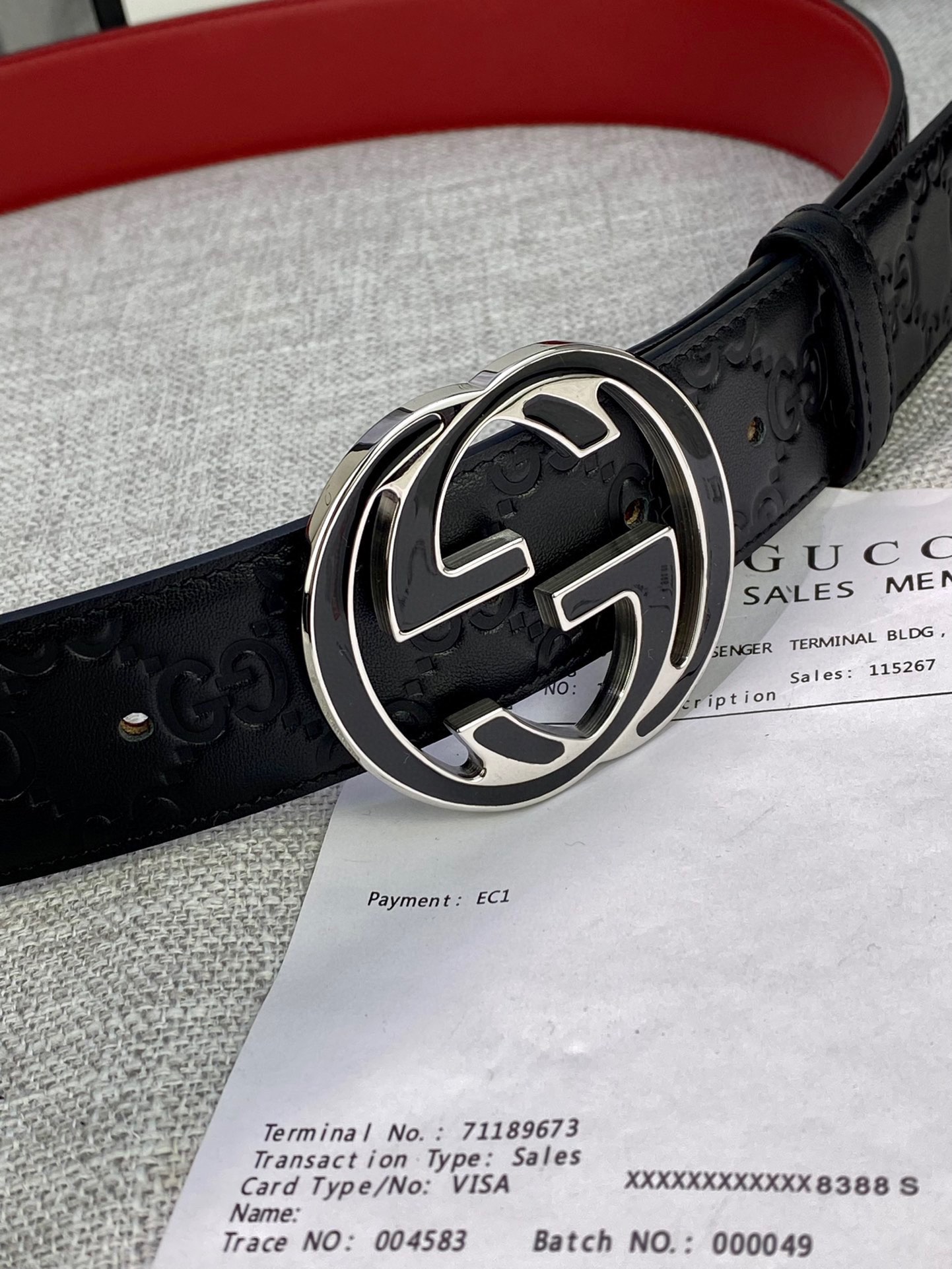 宽度4.0cmgucci互扣式双G带
