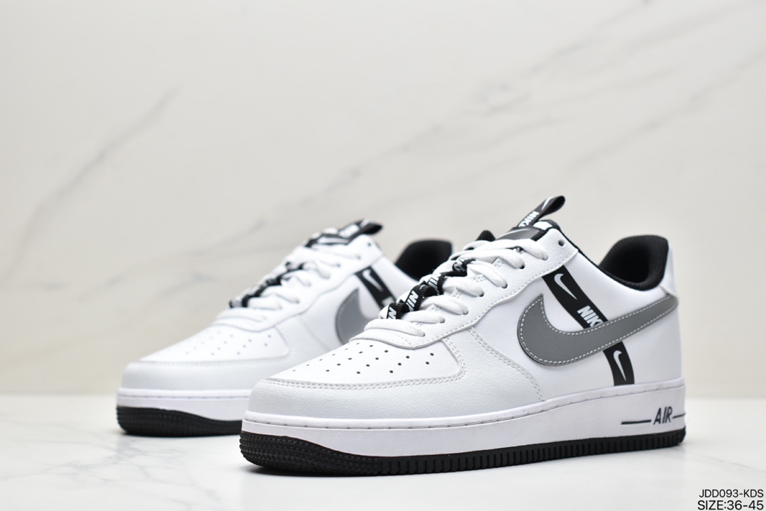 120 真标耐克Nike Air Force 1 LV8 黑色帆布刺绣CT4683-100