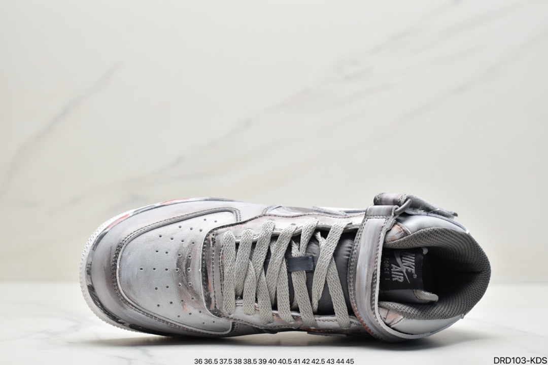 110 耐克Nike Air Force 1’07 Mid ”Grey/Black”空军一号经典中帮百搭休闲运动板鞋CW7582-103