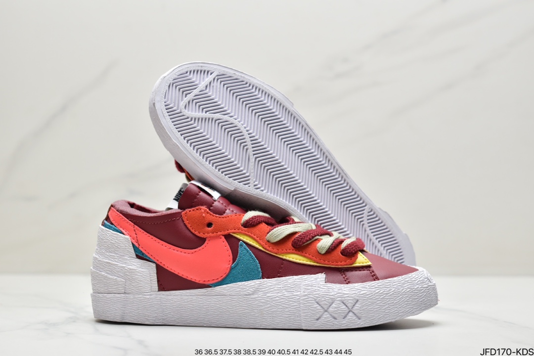 170 联名日式解构美学品牌SACAI x Nike Blazer Low 重叠设计前卫开拓者低帮百搭板鞋 DM7901
