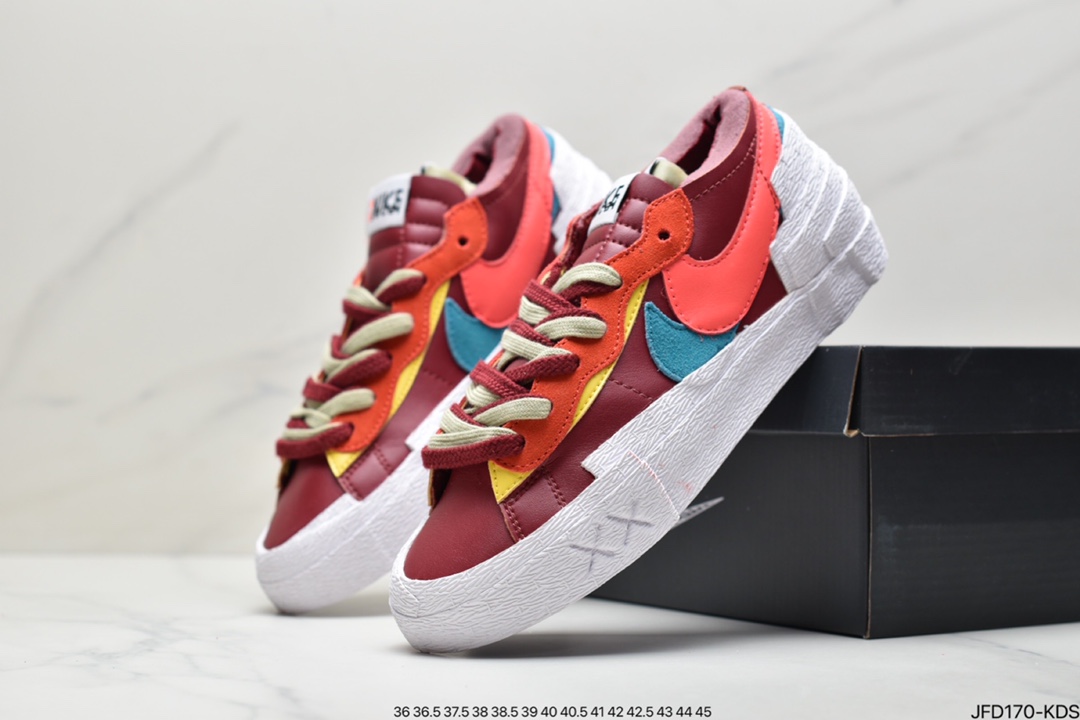 170 联名日式解构美学品牌SACAI x Nike Blazer Low 重叠设计前卫开拓者低帮百搭板鞋 DM7901