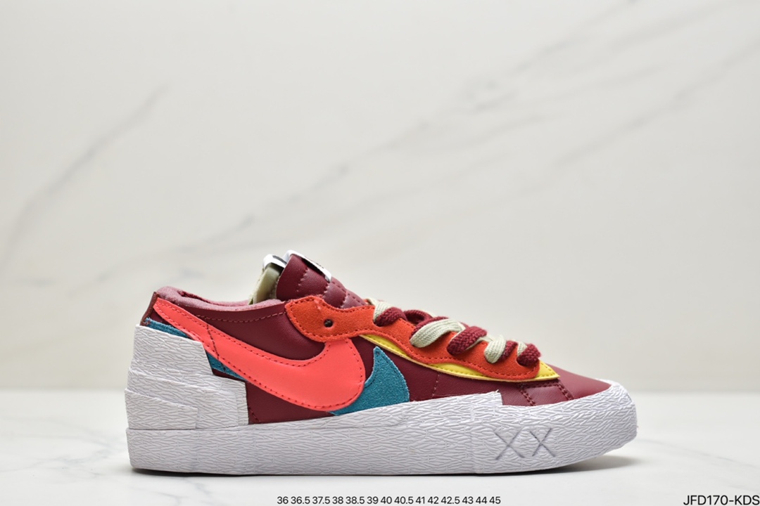 170 联名日式解构美学品牌SACAI x Nike Blazer Low 重叠设计前卫开拓者低帮百搭板鞋 DM7901