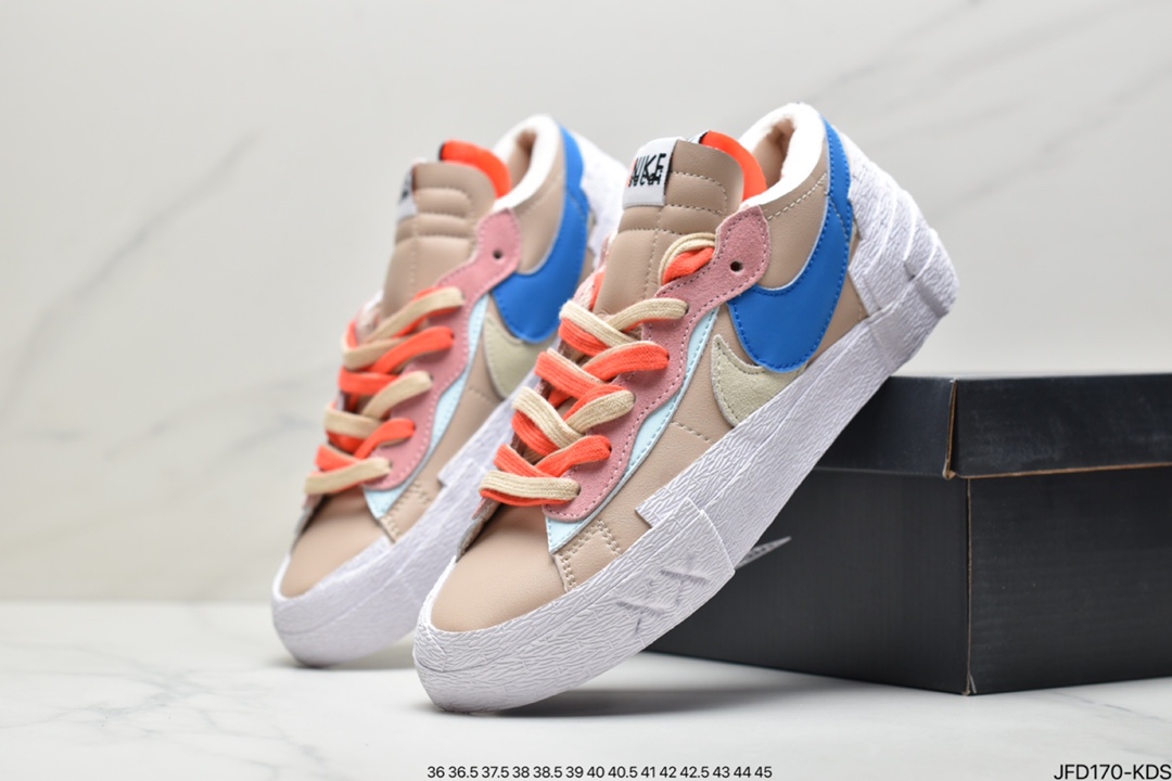 170 联名日式解构美学品牌SACAI x Nike Blazer Low 重叠设计前卫开拓者低帮百搭板鞋 DM7901