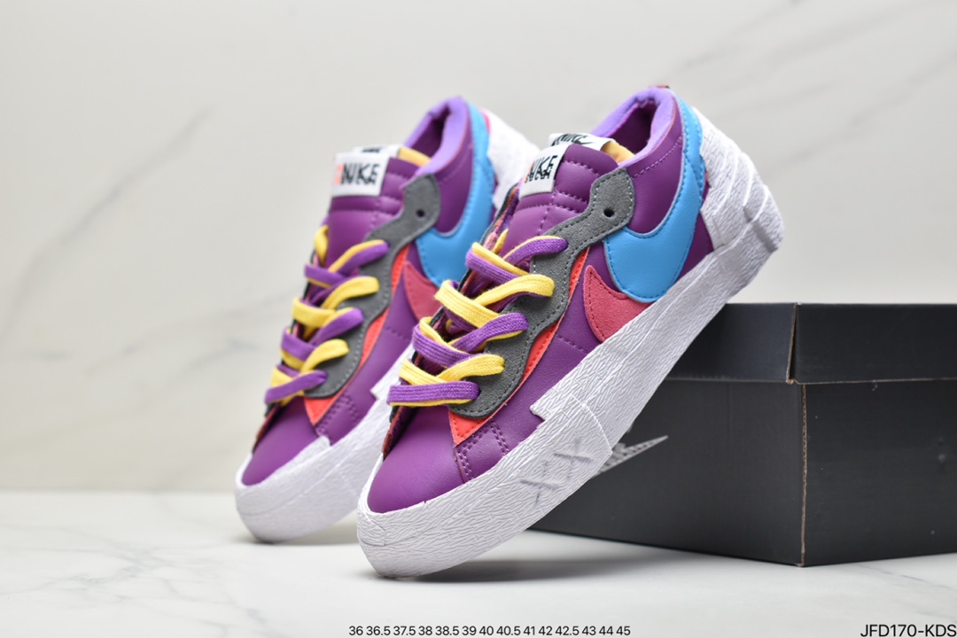 170 联名日式解构美学品牌SACAI x Nike Blazer Low 重叠设计前卫开拓者低帮百搭板鞋 DM7901
