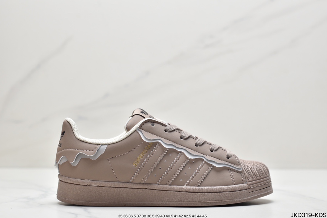 160 adidas三叶草 Originals Superstar”White/Black/Gold”贝壳头经典百搭休闲运动板鞋GW4440