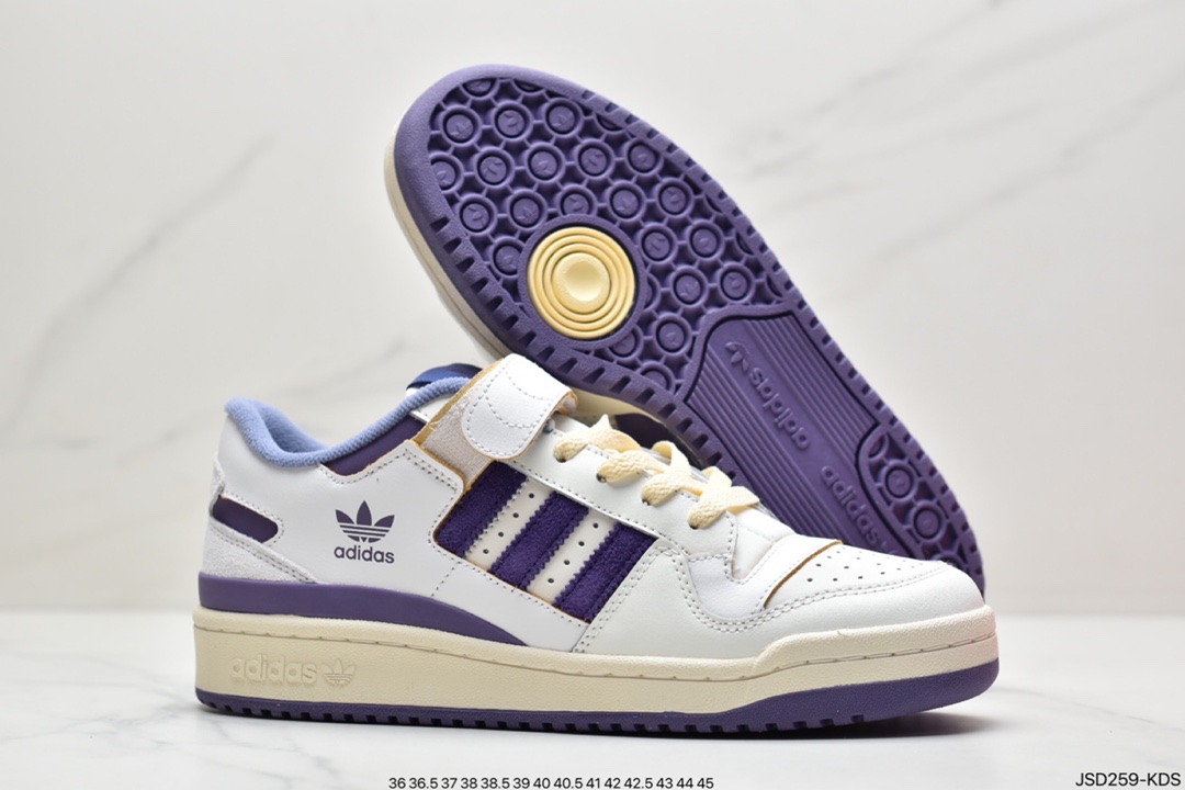 200 阿迪达斯Adidas Originals Forum 84 Low  奶油 薰衣草GX4535