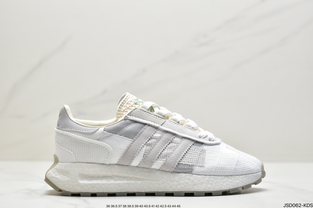 200 阿迪达斯adidas Racing 1 Boost Prototype  速度轻盈复古系列百搭透气运动慢跑鞋GW4412