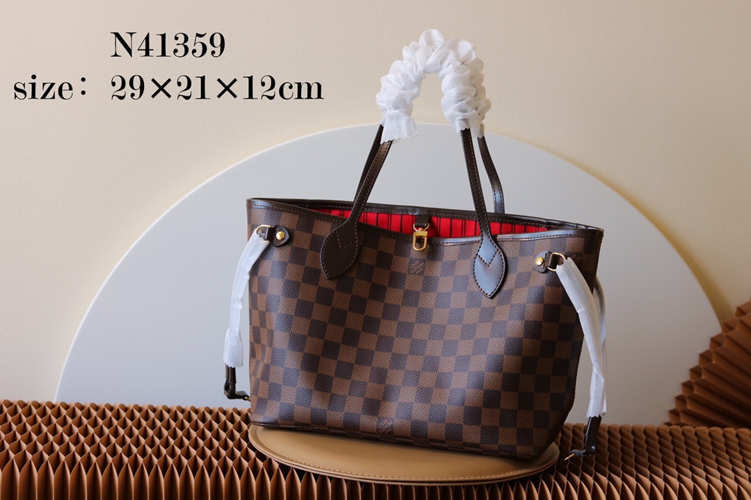 Louis Vuitton LV Neverfull Handbags Tote Bags Damier Azur Canvas M41000