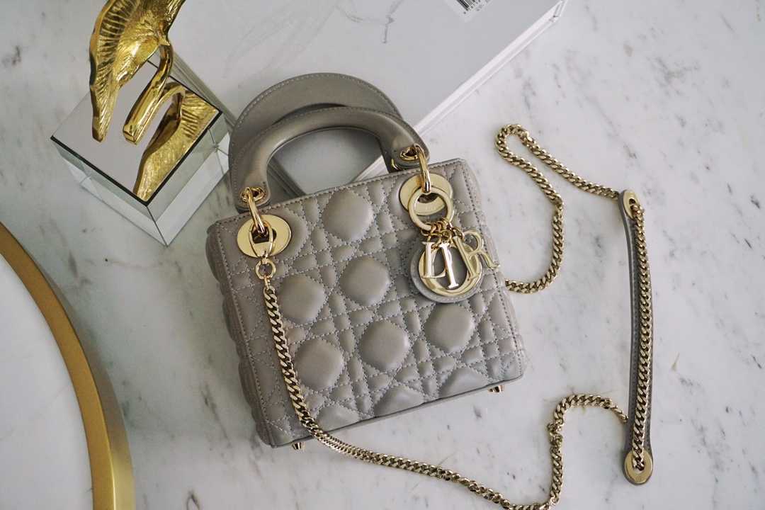 Dior Lady Handbags Crossbody & Shoulder Bags Luxury Cheap
 Elephant Grey