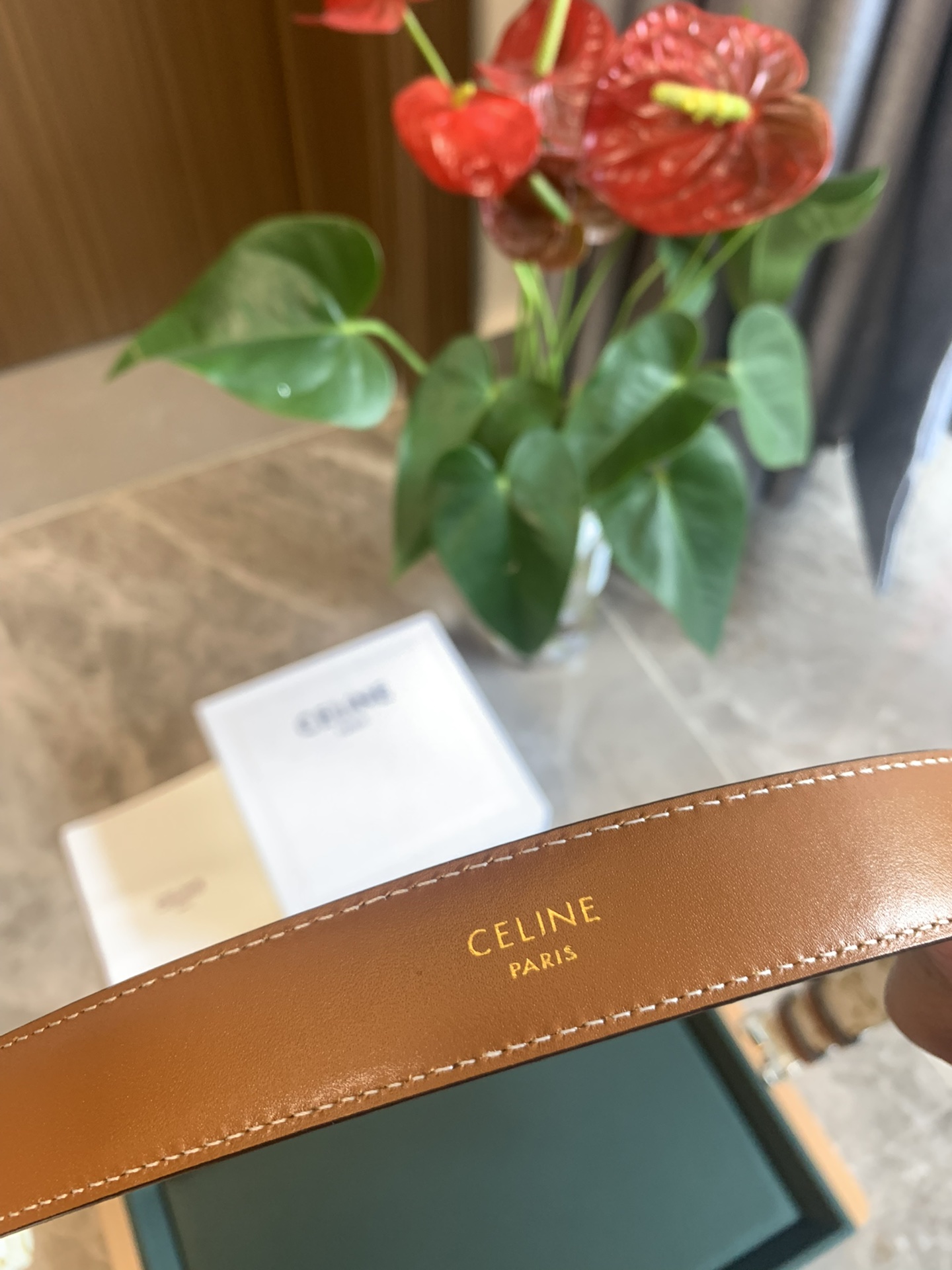 🉐️ CÉLINE 赛琳新款🆕 凯旋门腰带 TRIOMPHE 光滑小牛皮腰带 对版溜金金属件 宽2.5c