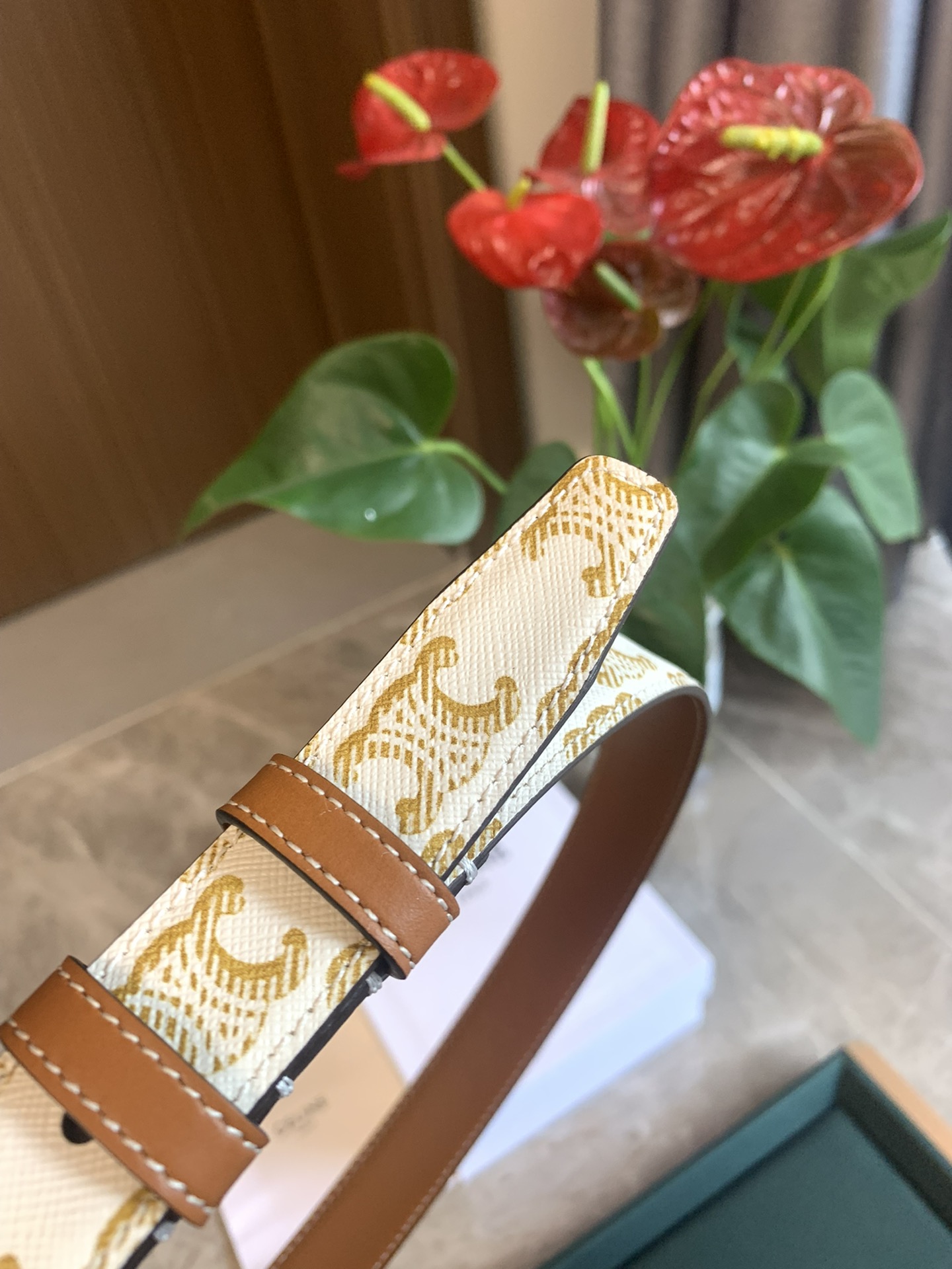 🉐️ CÉLINE 赛琳新款🆕 凯旋门腰带 TRIOMPHE 光滑小牛皮腰带 对版溜金金属件 宽2.5c