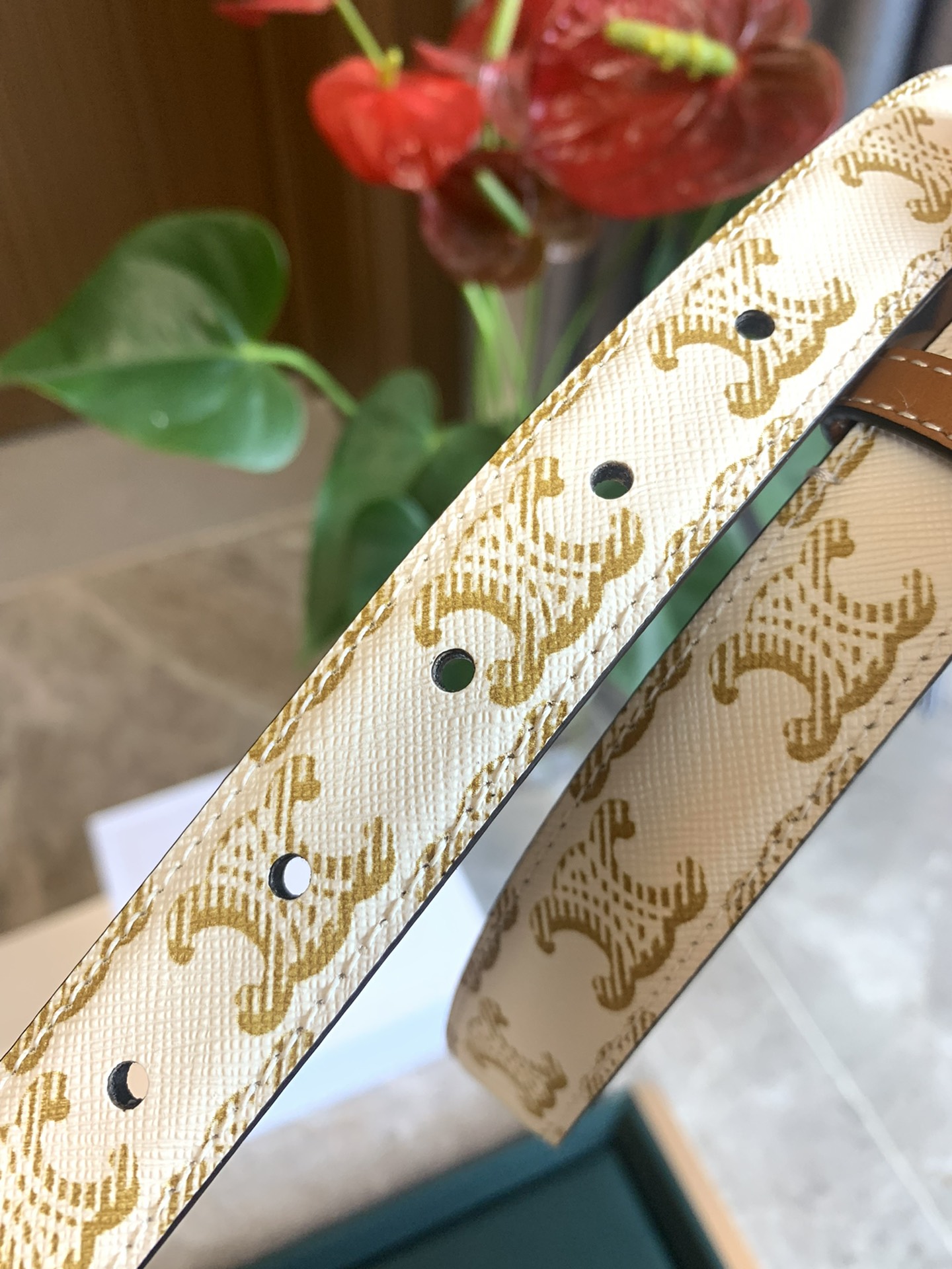 🉐️ CÉLINE 赛琳新款🆕 凯旋门腰带 TRIOMPHE 光滑小牛皮腰带 对版溜金金属件 宽2.5c