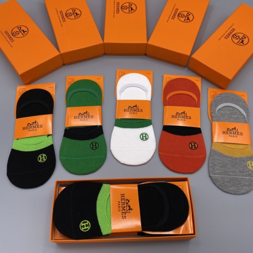 Hermès Invisible Socks: Top Quality, Breathable, and Anti-Odor - 5 Pairs