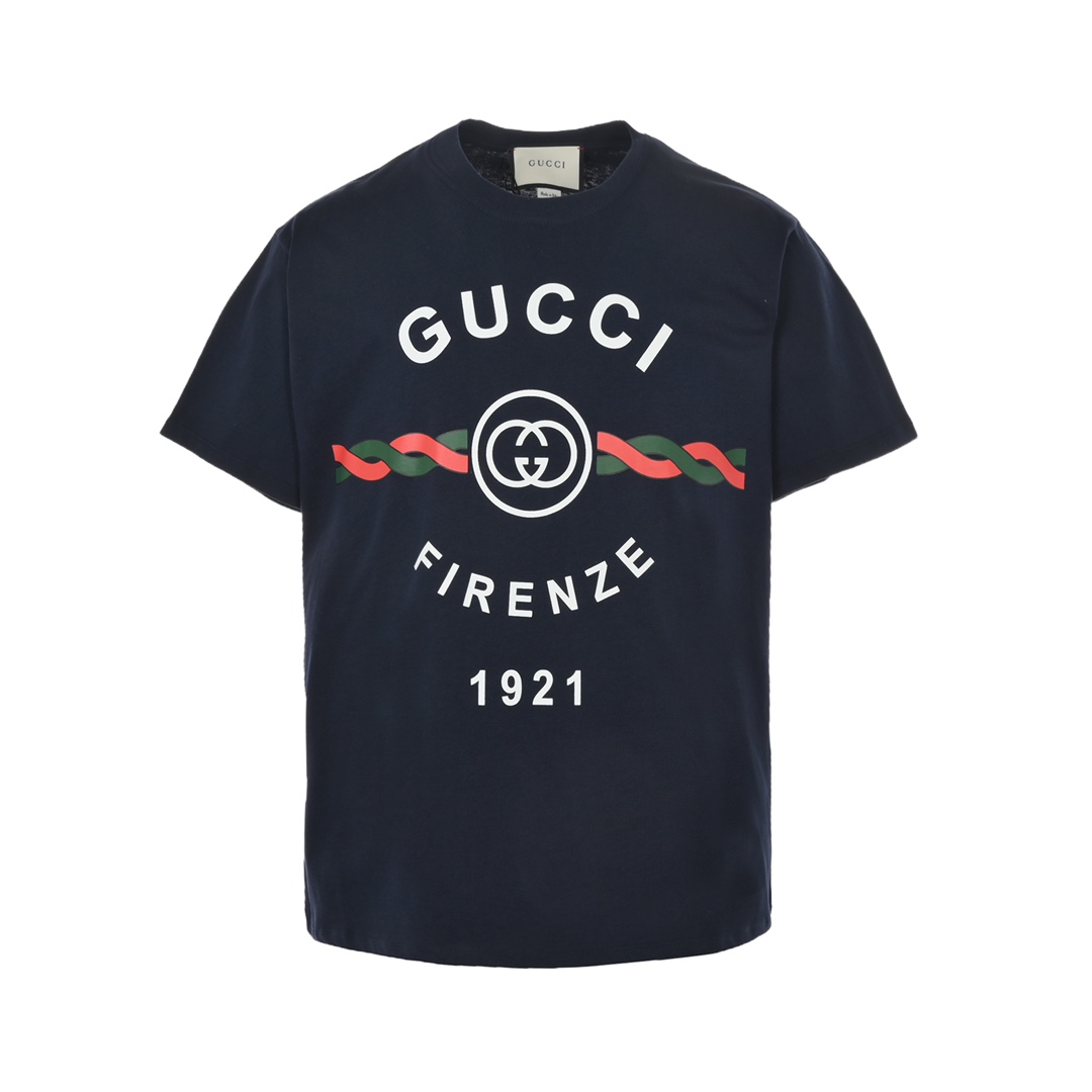 Gucci Odzież T-Shirt Drukowanie Krótki rękaw