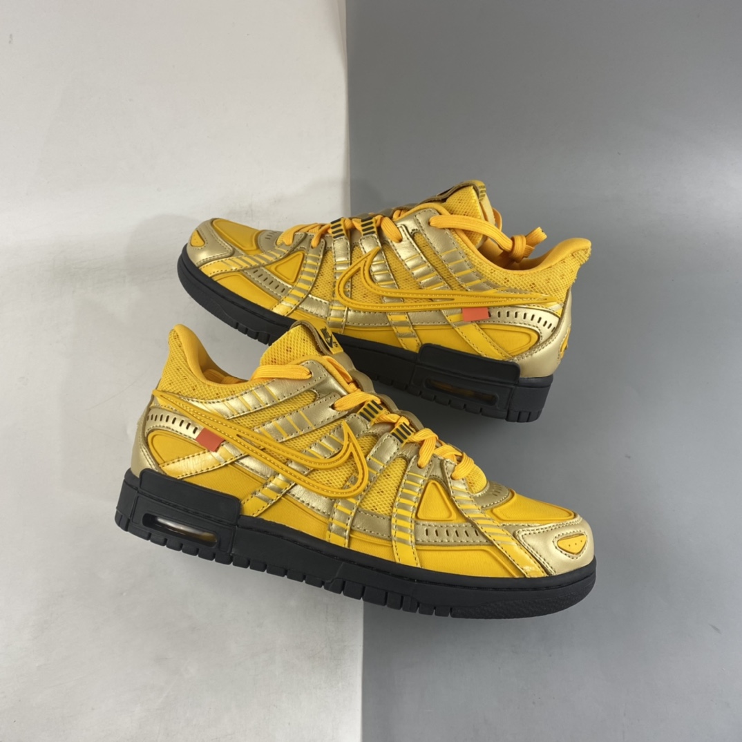 P300 OW Nk Air Rubber Dunk”University Blue”2.0橡胶扣篮系列滑板板鞋“OW金黄黑底”CU6015-700
