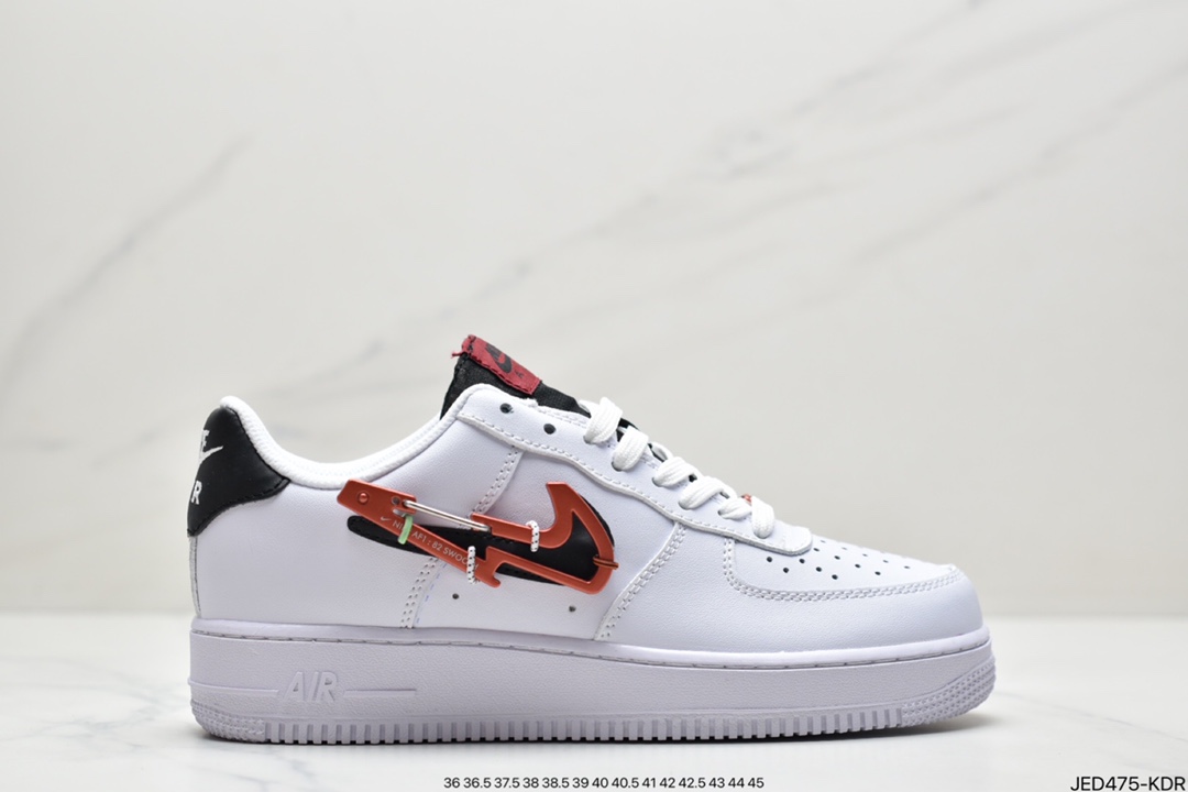 150 耐克Nike Air Force 1 ’07 Lv8”Carabiner Swoosh Red”空军一号经典板鞋DH7579-100