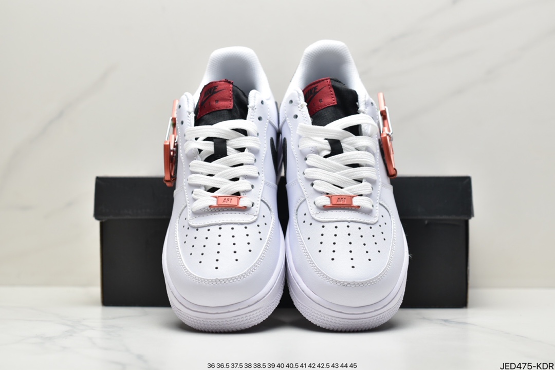 150 耐克Nike Air Force 1 ’07 Lv8”Carabiner Swoosh Red”空军一号经典板鞋DH7579-100