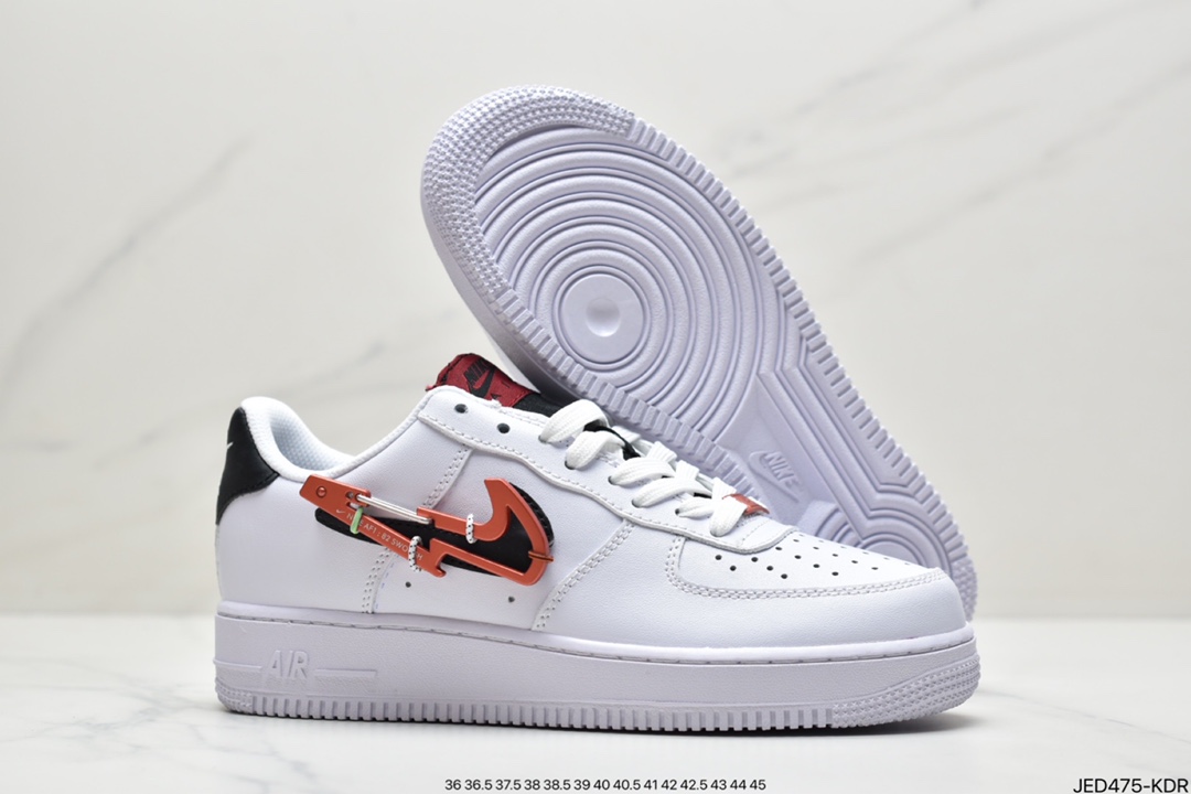 150 耐克Nike Air Force 1 ’07 Lv8”Carabiner Swoosh Red”空军一号经典板鞋DH7579-100