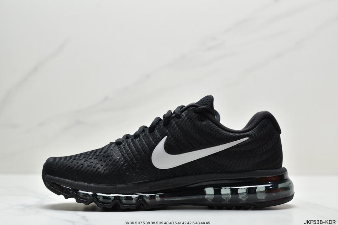 165 耐克Nike Air Max 2017 网面全掌气垫休闲运动百搭慢跑鞋灰白 849559-009