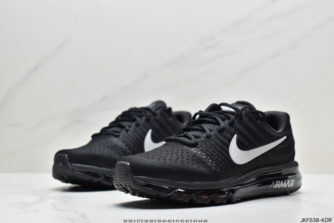 165 耐克Nike Air Max 2017 网面全掌气垫休闲运动百搭慢跑鞋灰白 849559-009