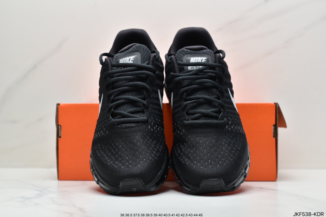 165 耐克Nike Air Max 2017 网面全掌气垫休闲运动百搭慢跑鞋灰白 849559-009