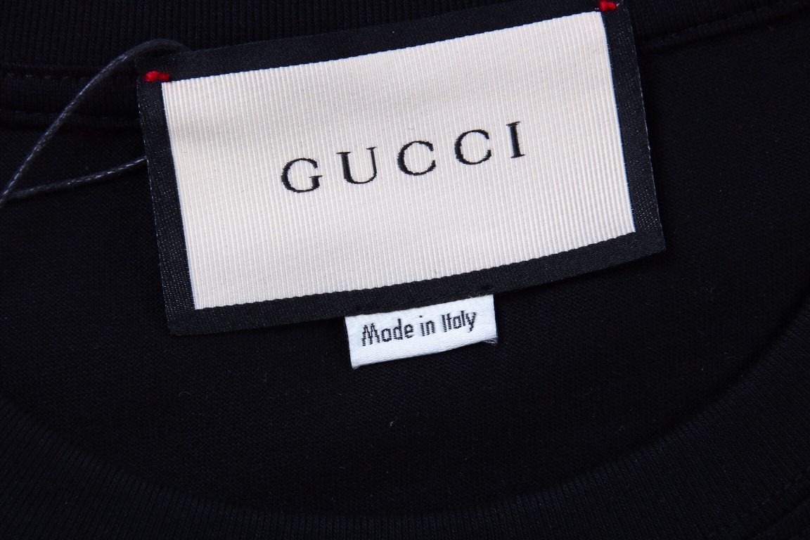 Gucci 22ss 两只老虎logo短袖 进口数码直喷logo钉钻工艺